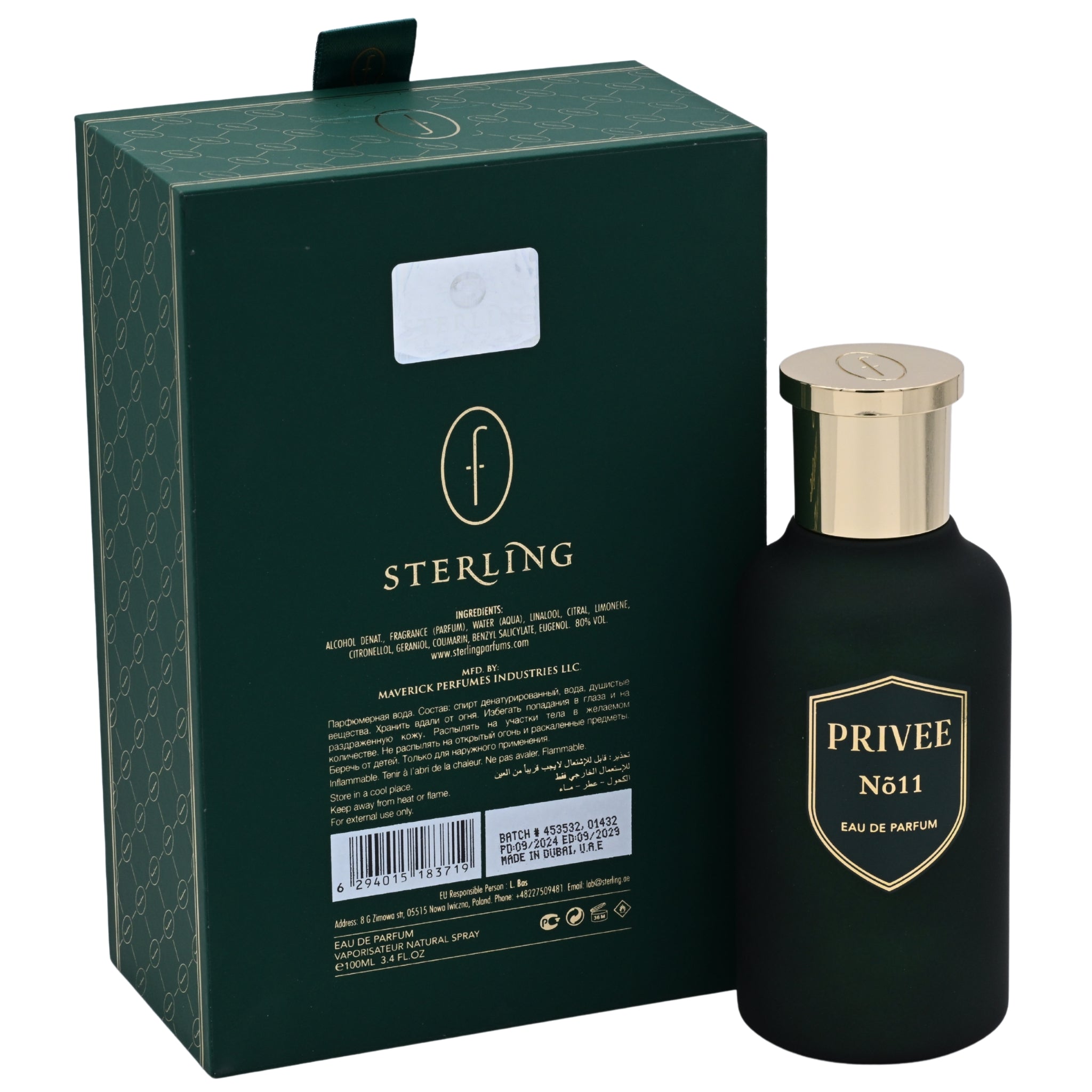 Flavia Privee No. 11 Eau de Parfum (EDP) Unisex Refillable Spray 3.4 oz (100 ml), Flavia