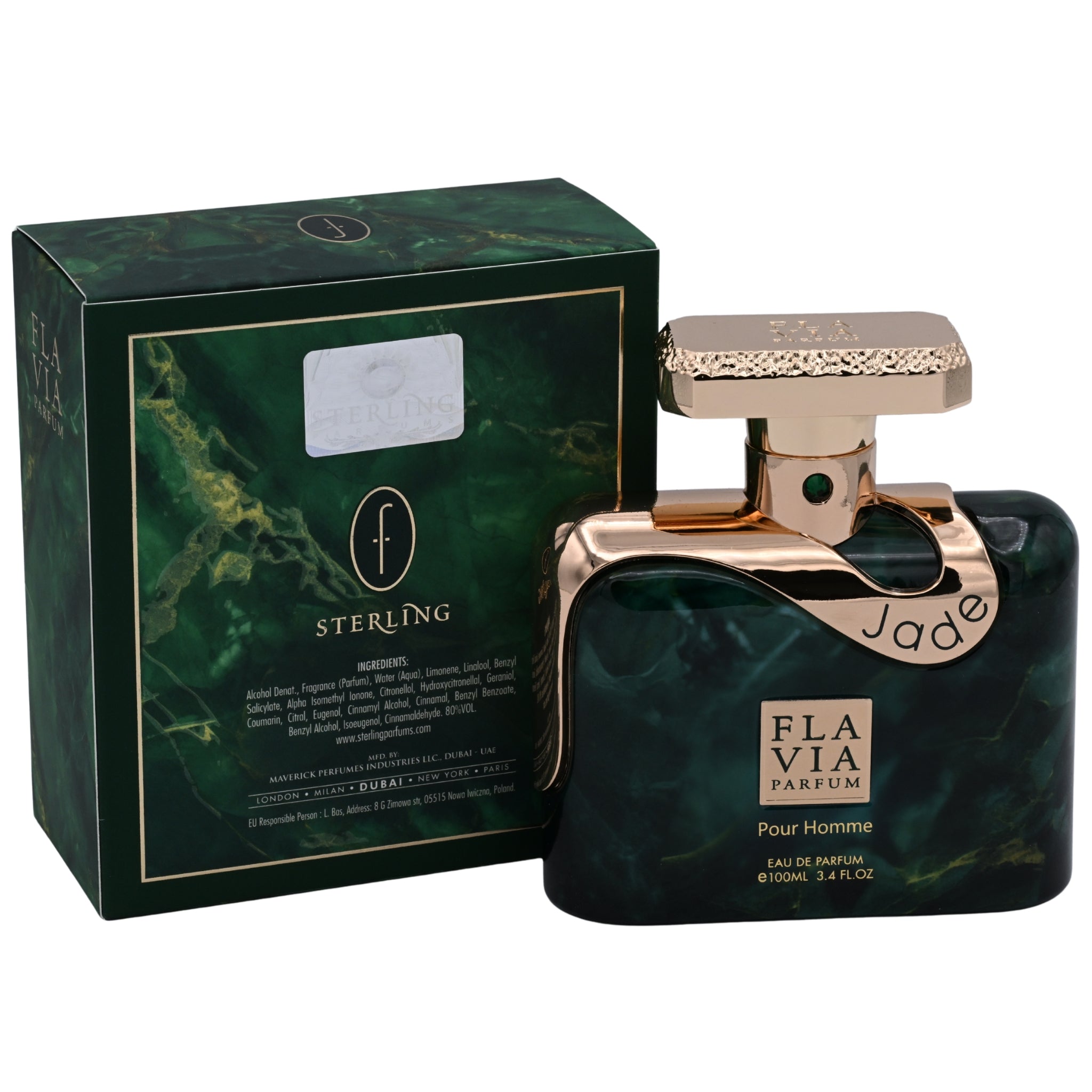 Flavia Jade Pour Homme Eau de Parfum (EDP) Spray for Men 3.4 oz / 100 ml New Retail Box