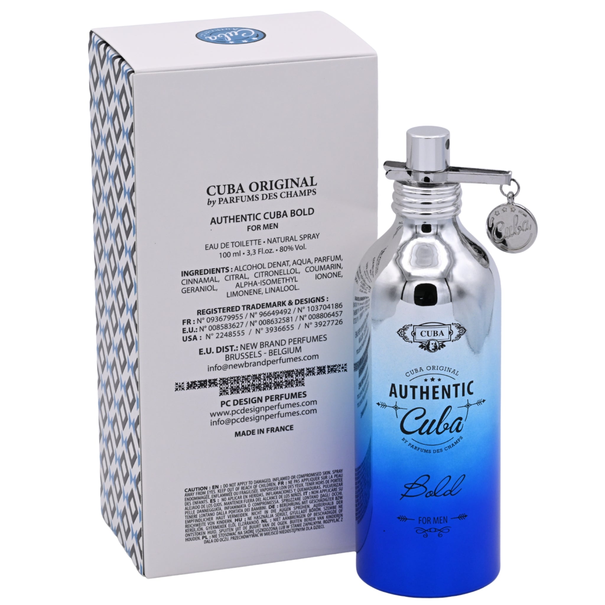 Cuba Authentic Bold Eau de Toilette (EDT) Spray for Men, 3.3 oz