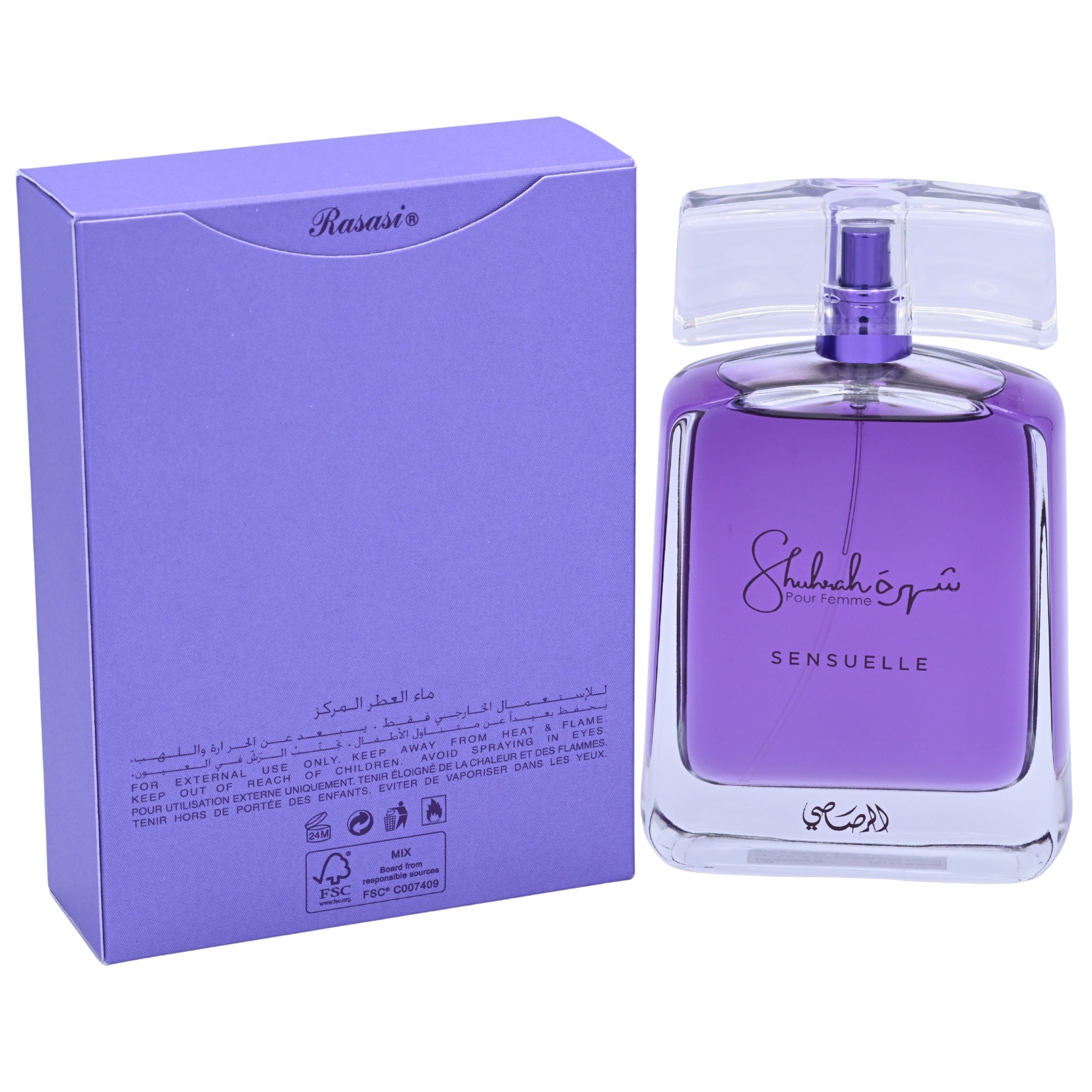 Rasasi Shuhrah Sensuelle Eau de Parfum Spray for Women 3.0 oz