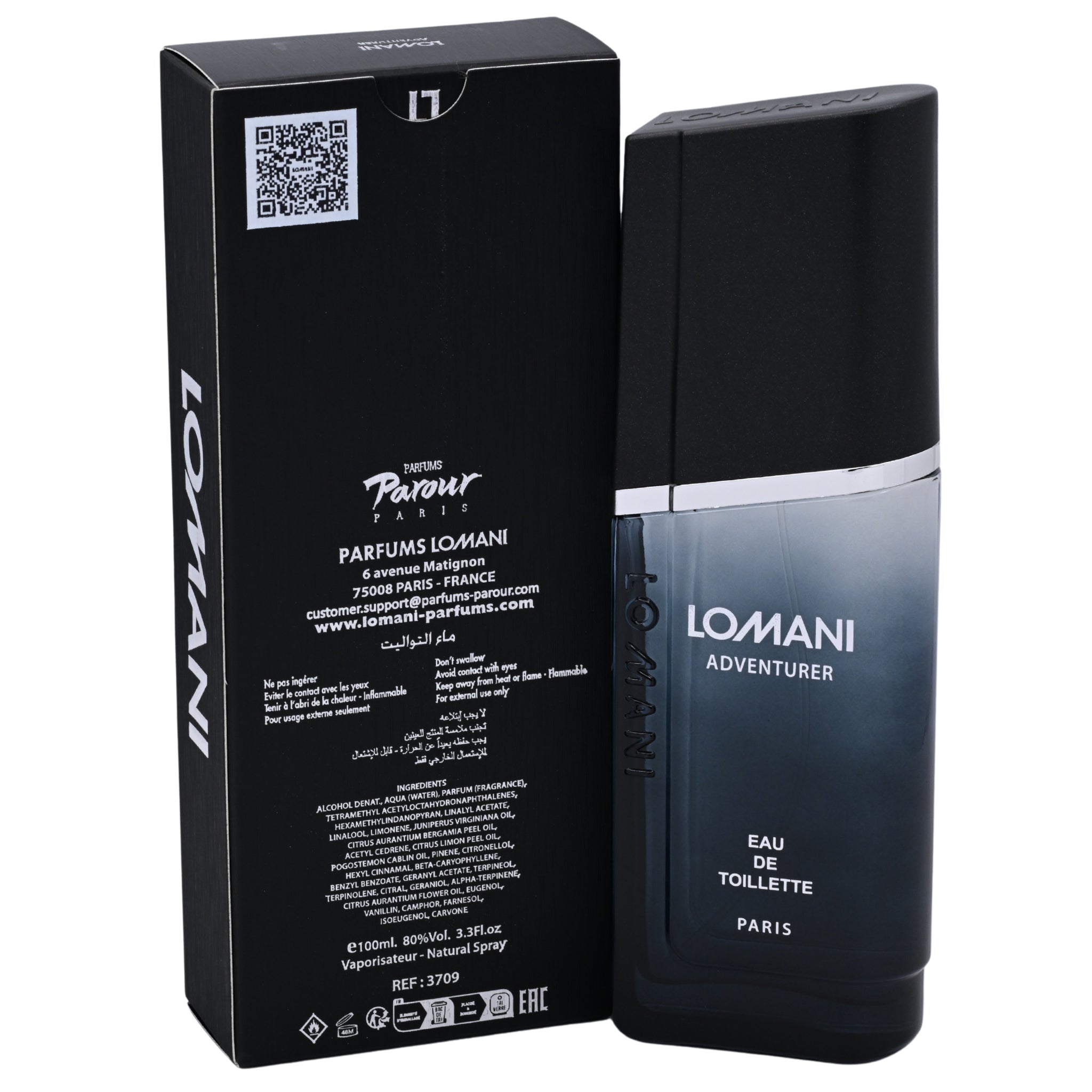 Lomani Adventurer Eau de Toilette (EDT) Spray for Men 3.4 oz (100 ml)