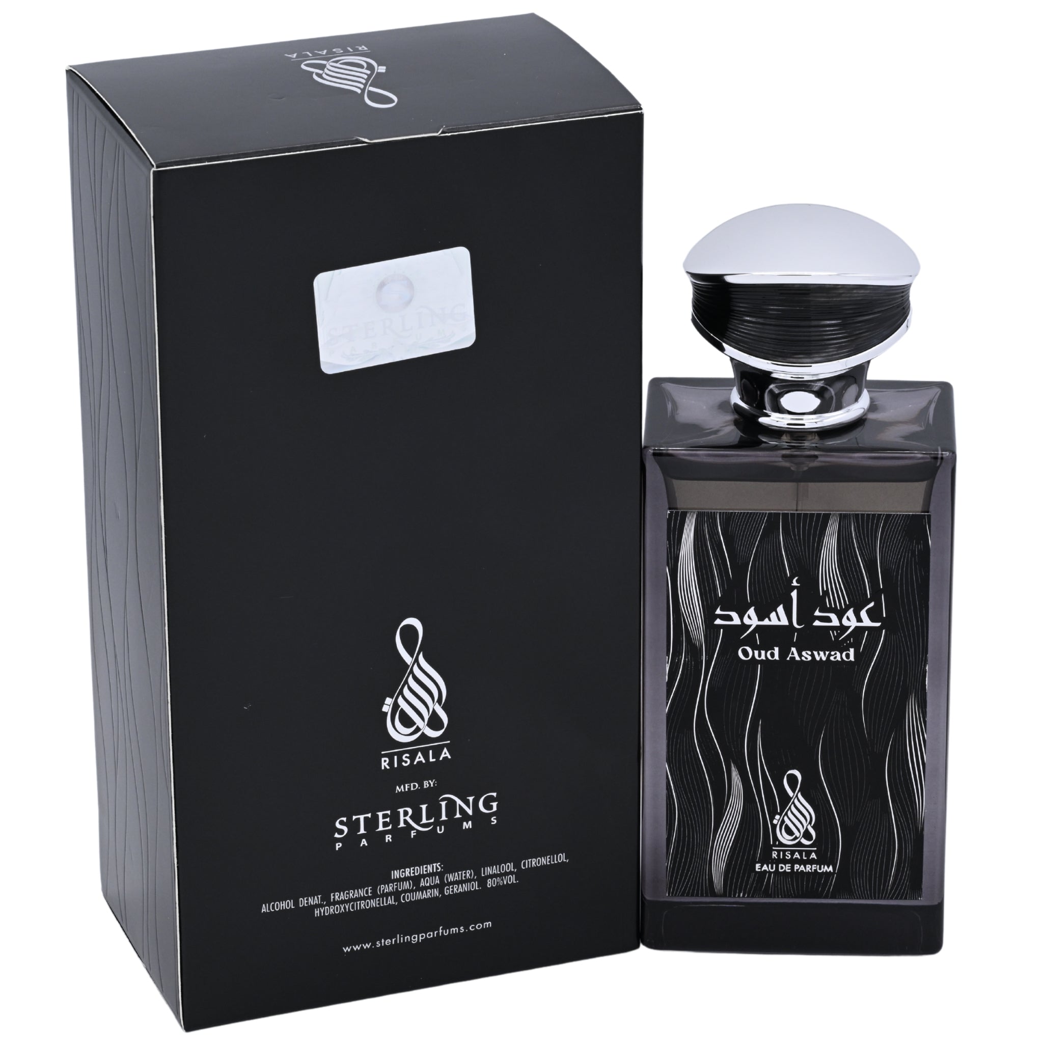 Risala Oud Aswad Eau de Parfum Spray for Men 3.4 oz (100 ml) New Retail Box