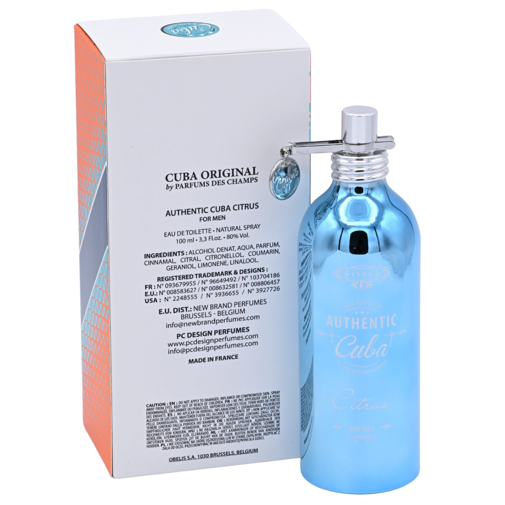 Cuba Authentic Citrus Eau de Toilette (EDT) Spray Cologne for Men 3.3 oz (100 ml) by Cuba