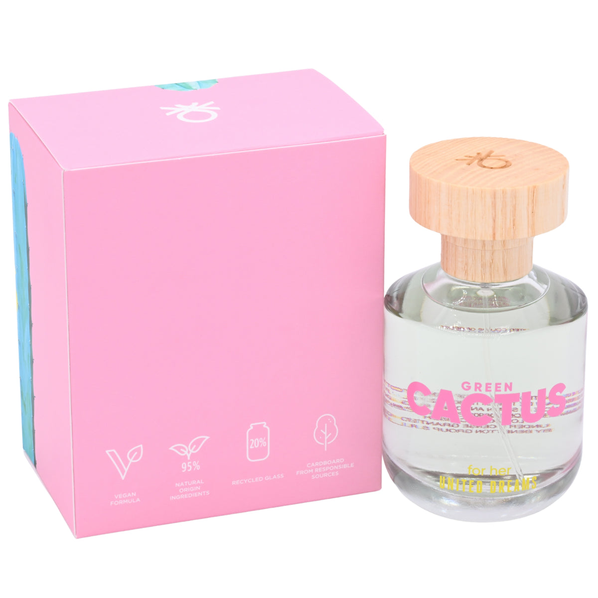 Benetton United Dreams Green Cactus EDT Spray Women, 2.7 oz 80ml