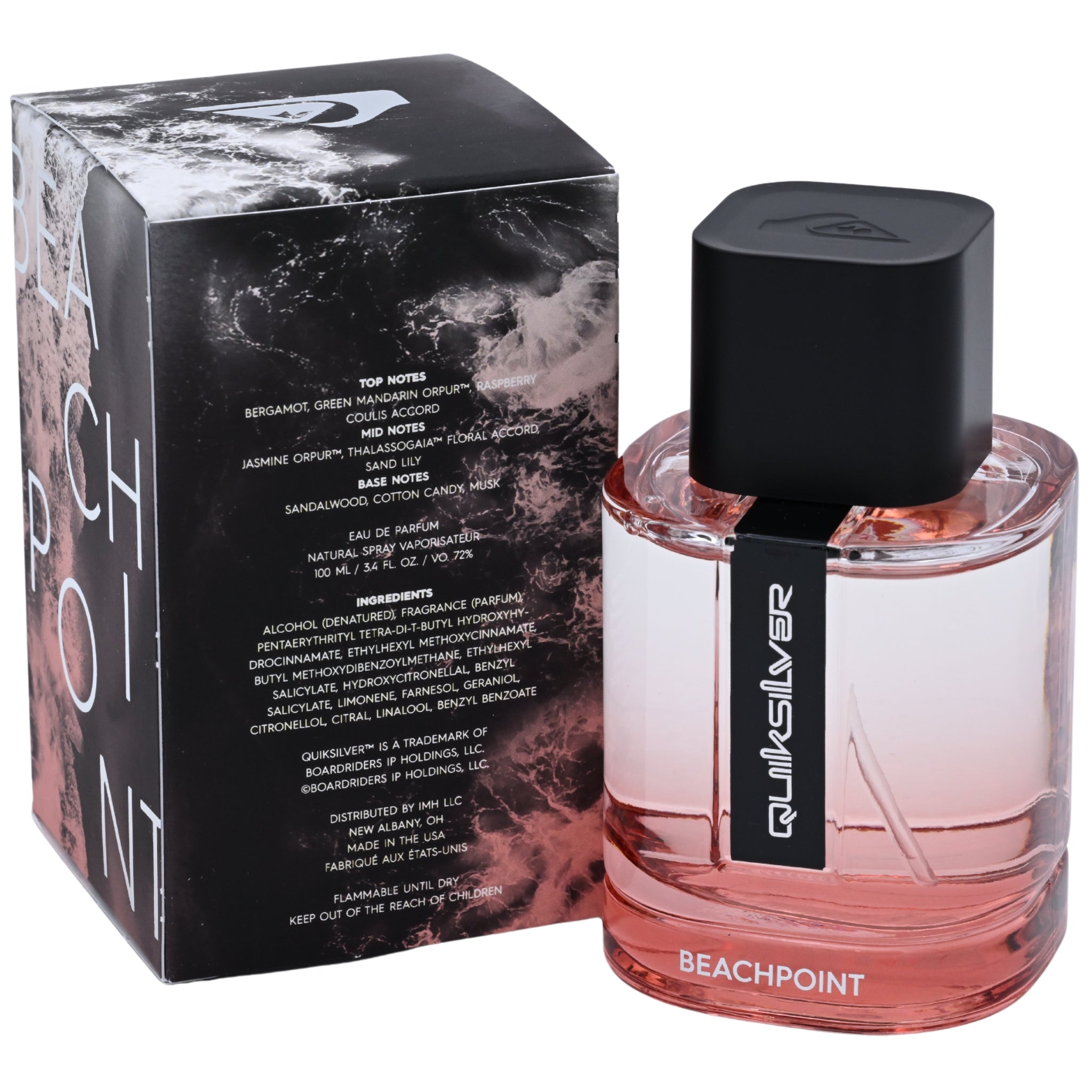 Quiksilver Beachpoint perfume bottle and packaging on a white background
