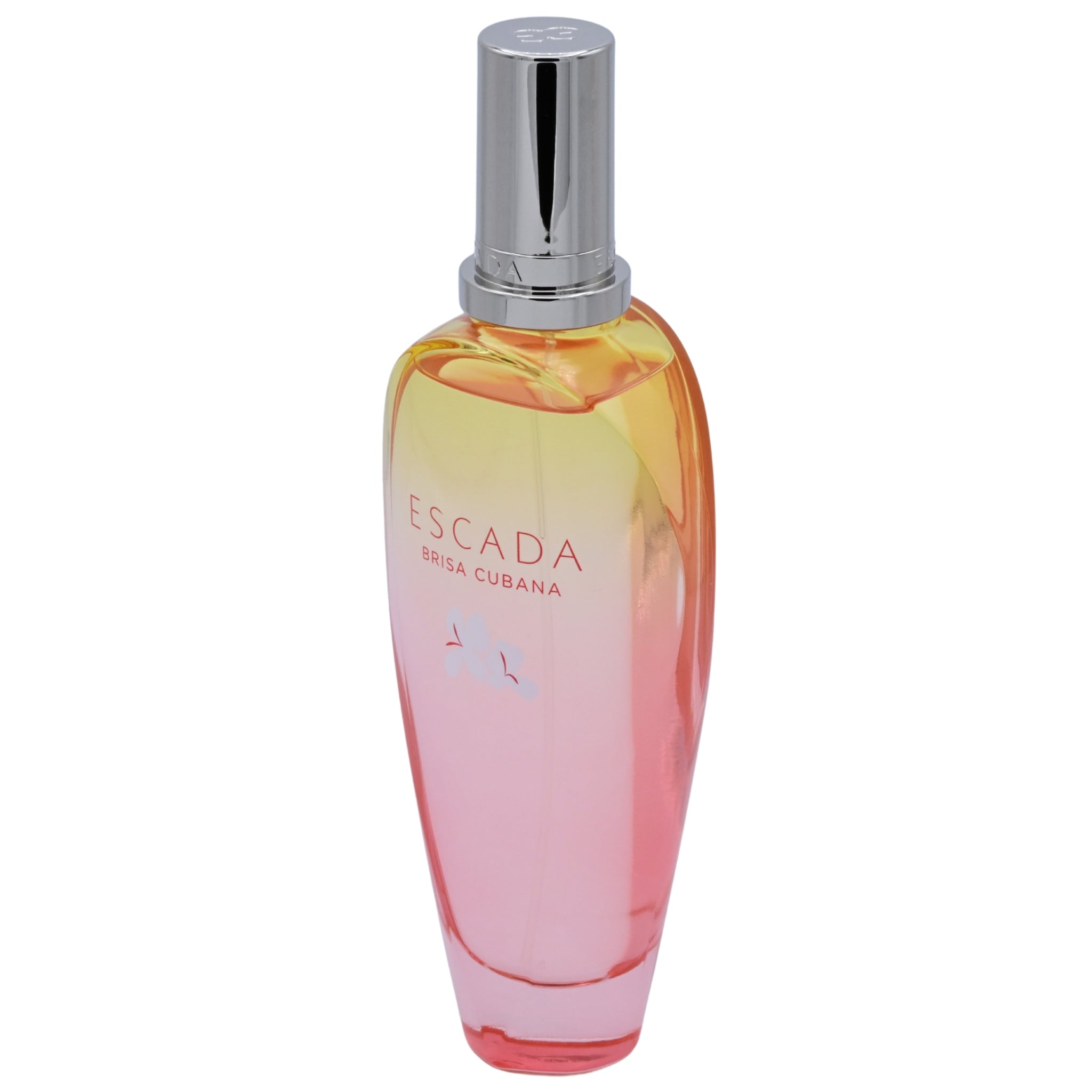 Escada perfume bottle with gradient design on a white background