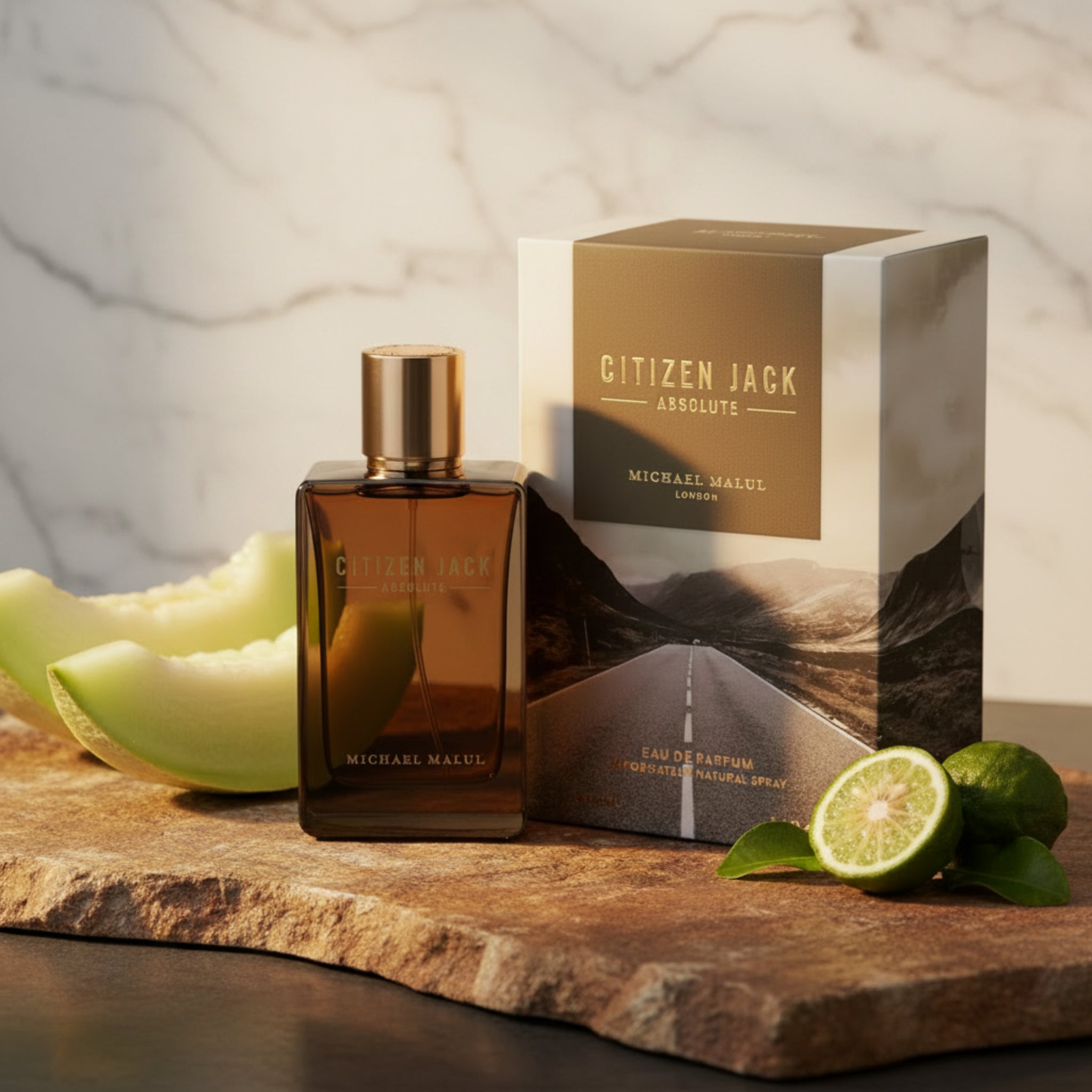 Citizen Jack Absolute perfume bottle and packaging on a white background