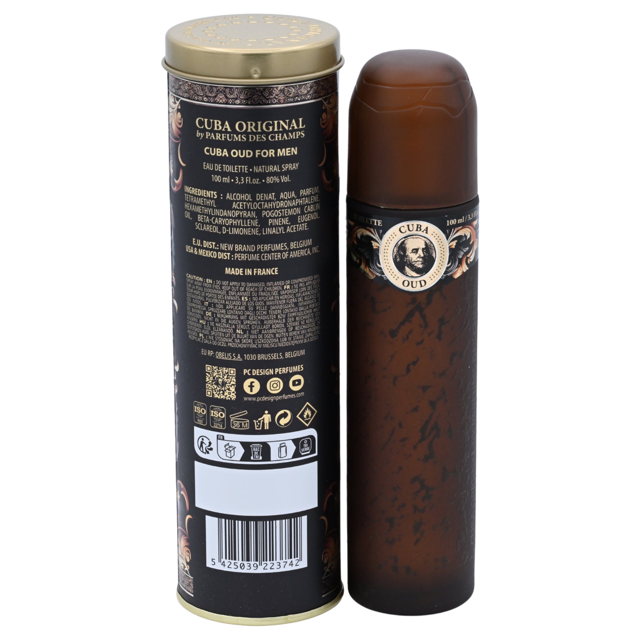 Cuba Oud by Cuba Eau de Toilette Spray for Men 3.3 oz (New in Can)