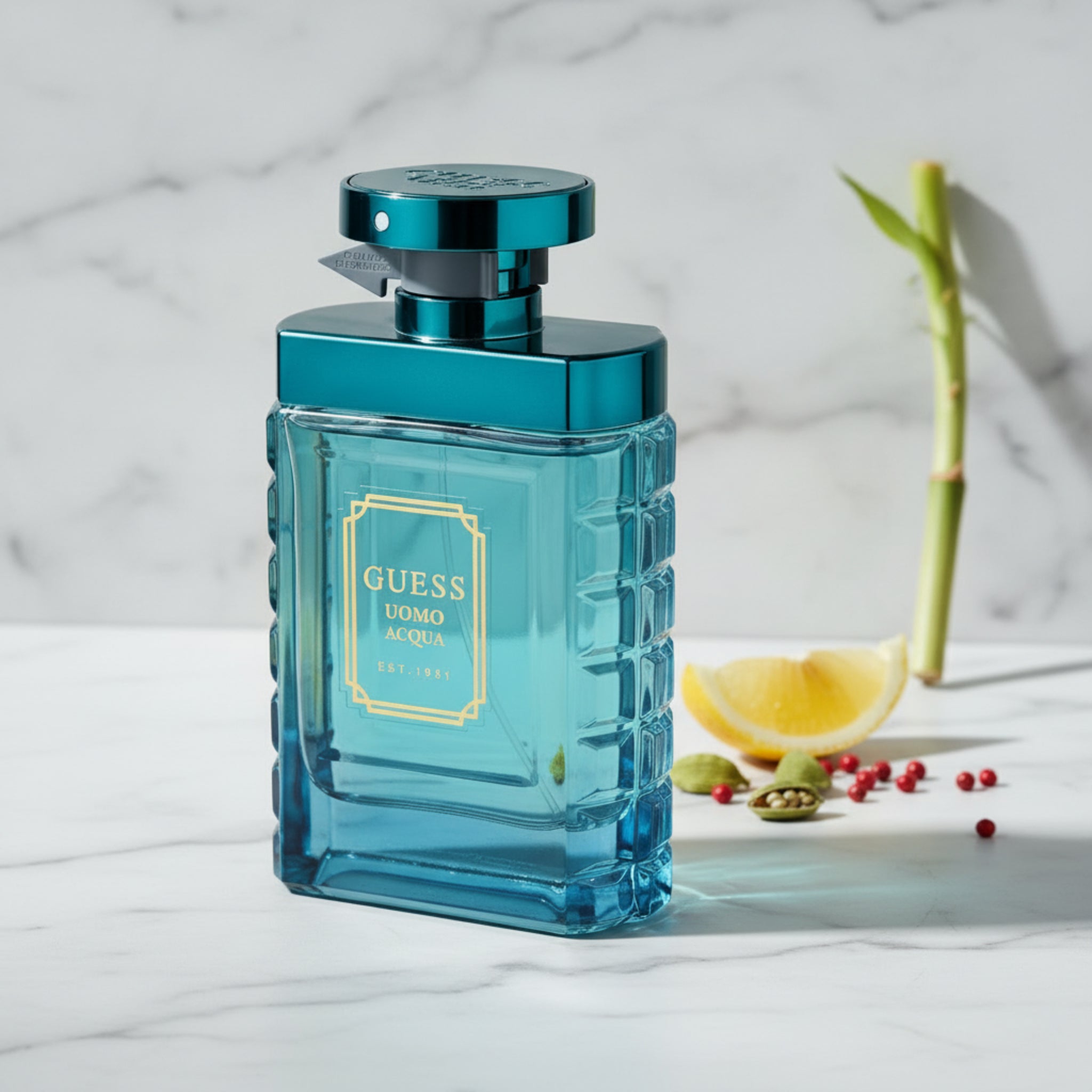 Guess Uomo Acqua Eau de Toilette Spray for Men 3.4 oz (New in Retail Box)