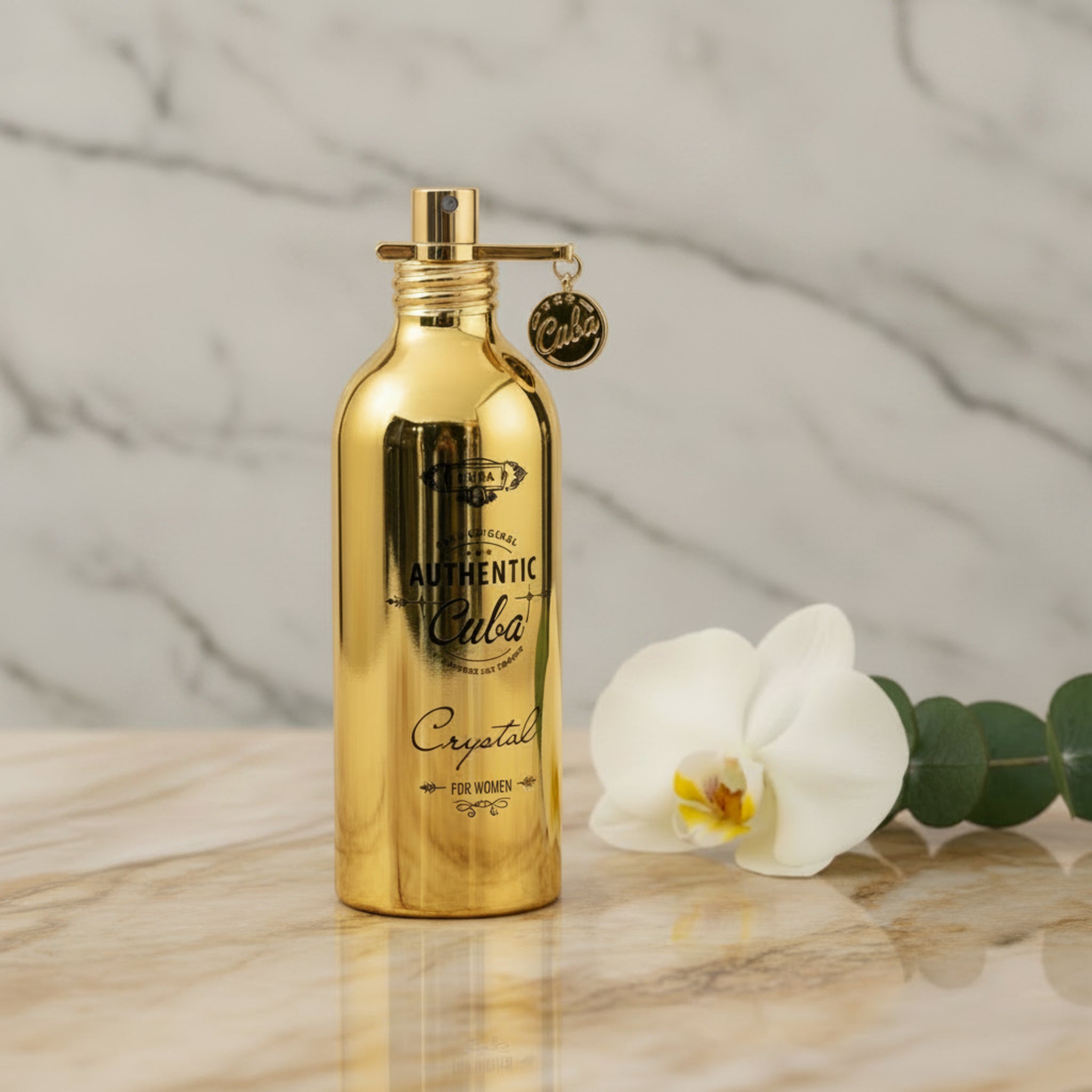 Cuba Authentic Crystal Eau de Parfum Spray for Women 3.3 oz (100 ml) by Cuba