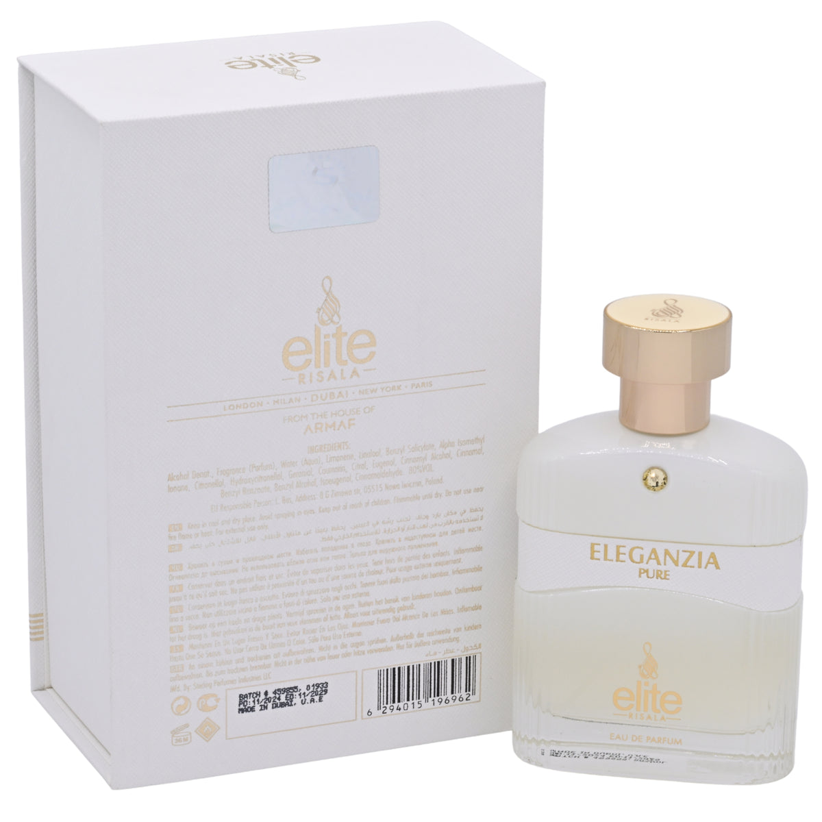 Risala Elite Eleganzia Pure EDP Spray Unisex 3.4 oz 100ml New Box