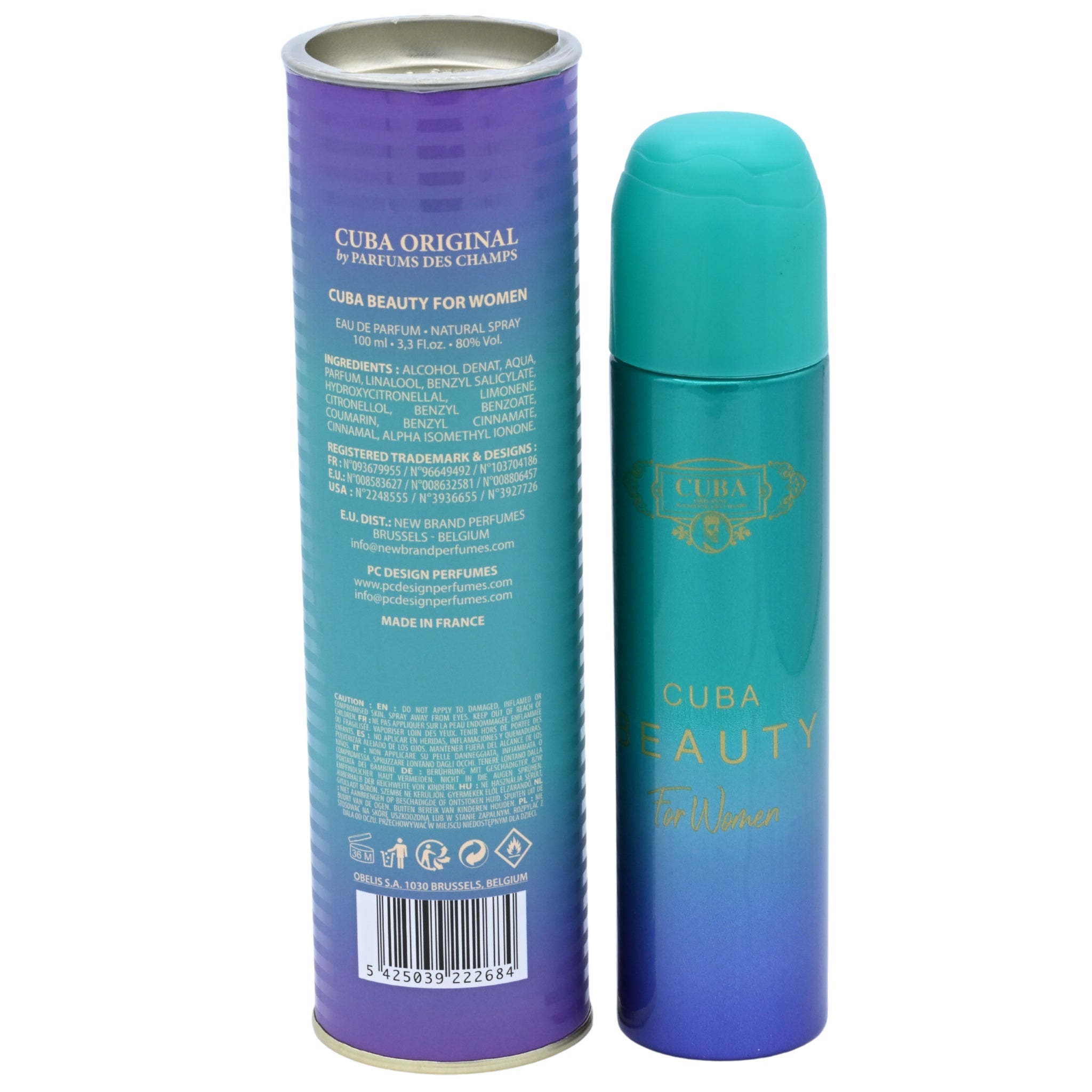Cuba Cuba Beauty Eau de Parfum Spray for Women 3.4 oz (New in Can)