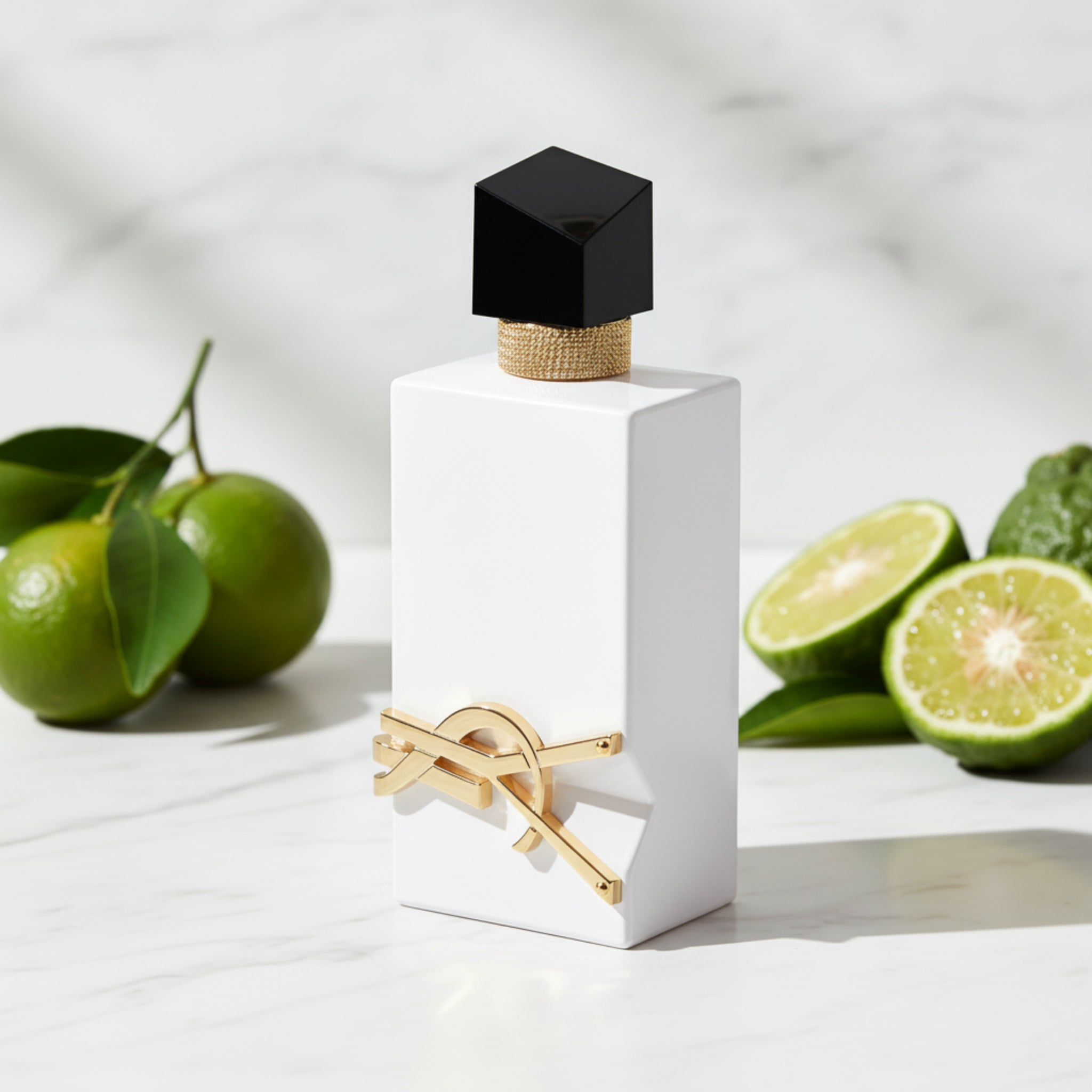 Yves Saint Laurent Libre Eau Noire perfume bottle on a white background
