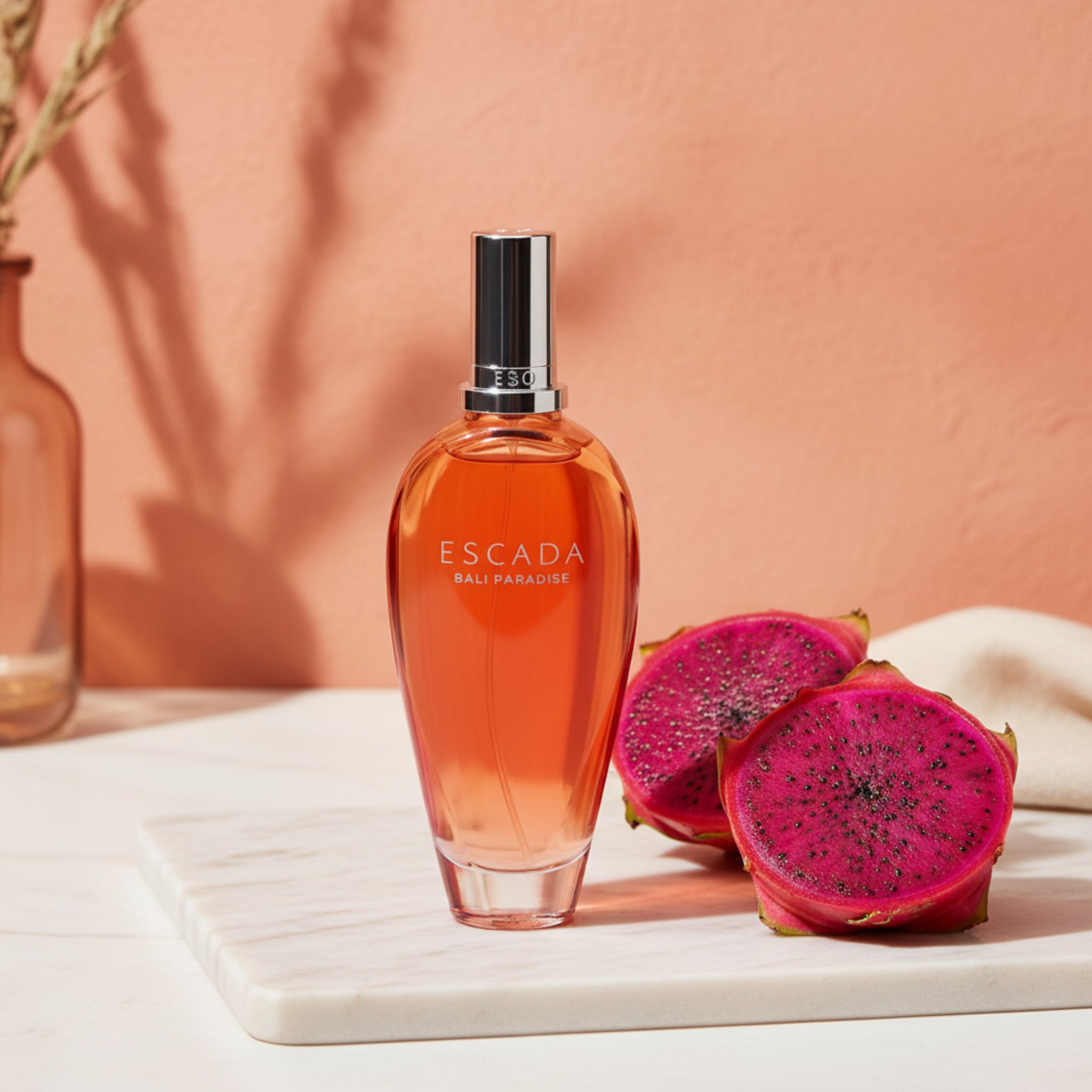 Escada Bali Paradise perfume bottle on a white background