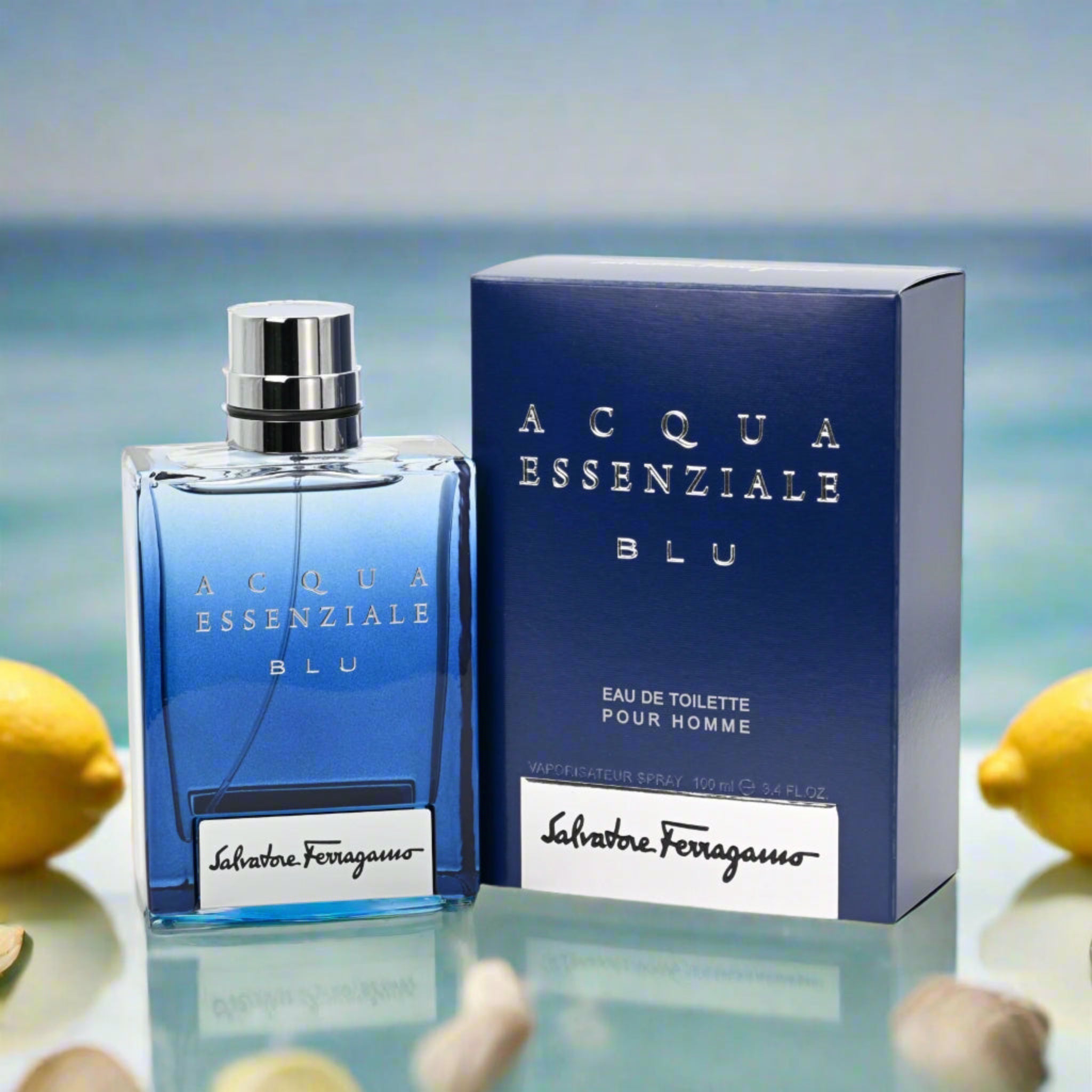 ACQUA ESSENZIALE BLU by Salvatore Ferragamo for men 3.4 oz 3.3 edt New
