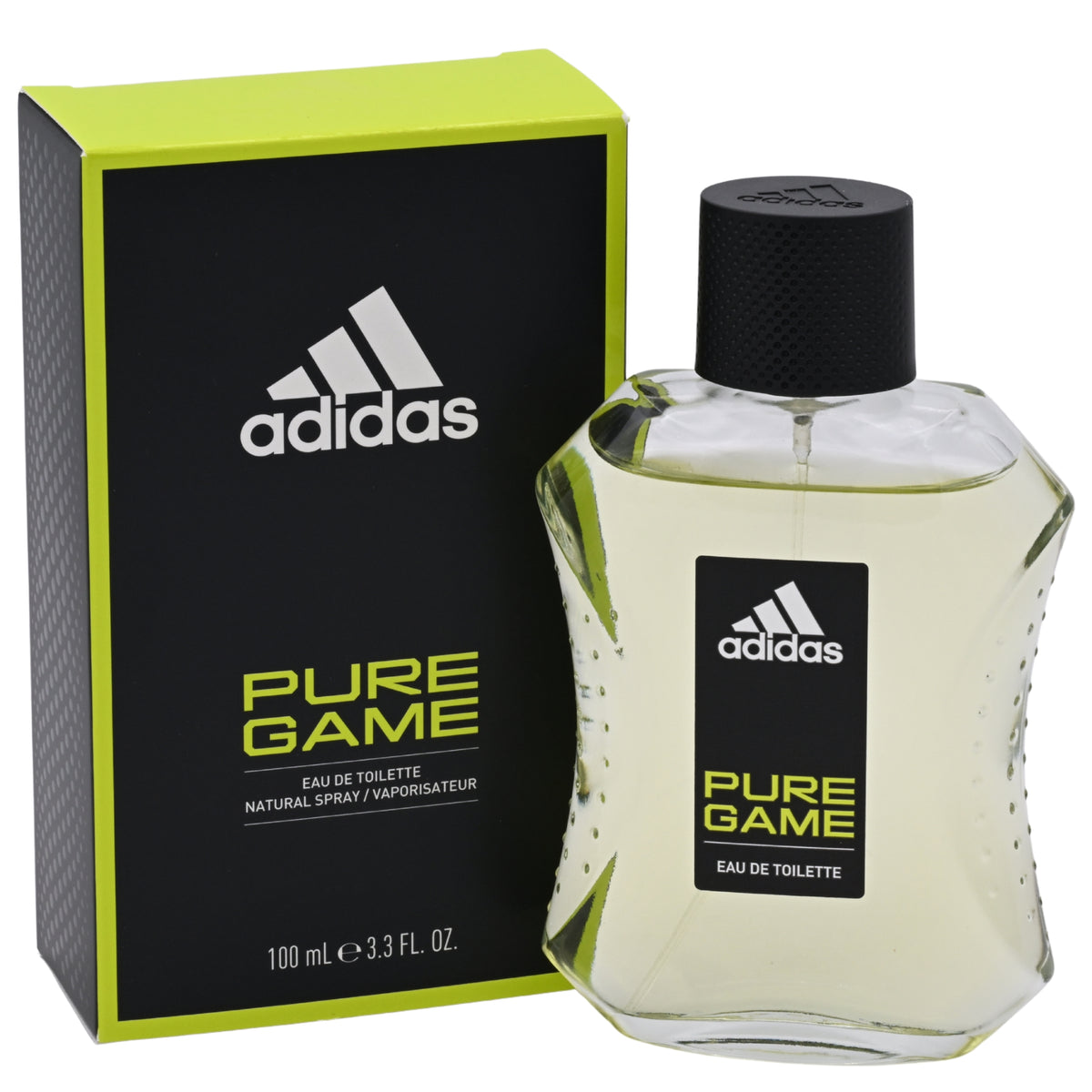 Adidas PURE GAME Cologne for Men EDT Spray 3.3 / 3.4 oz New In Box 3616303322021
