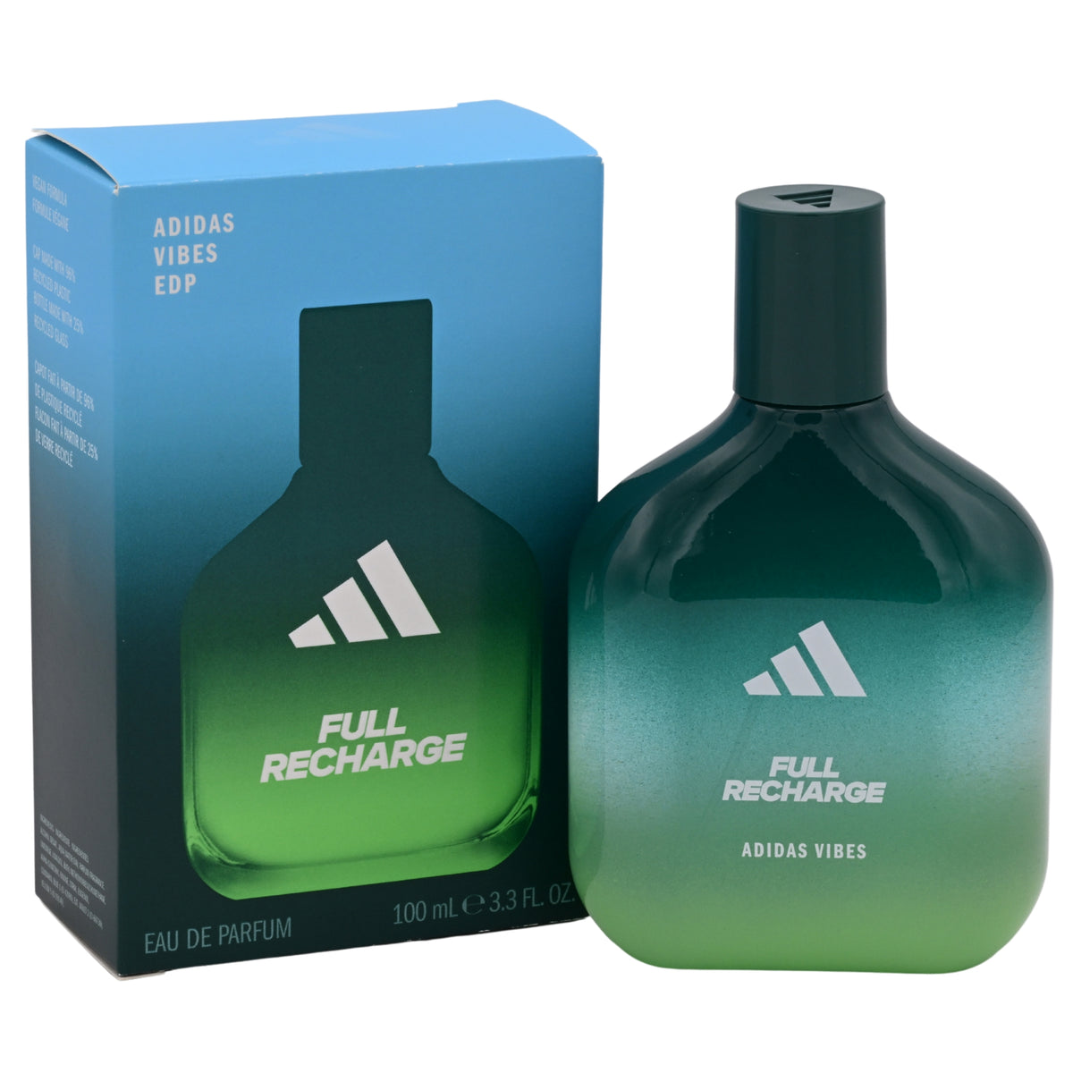Adidas Vibes Full Recharge Eau de Parfum Spray for Men 3.3 fl oz (100 ml) by Coty 3616305447050