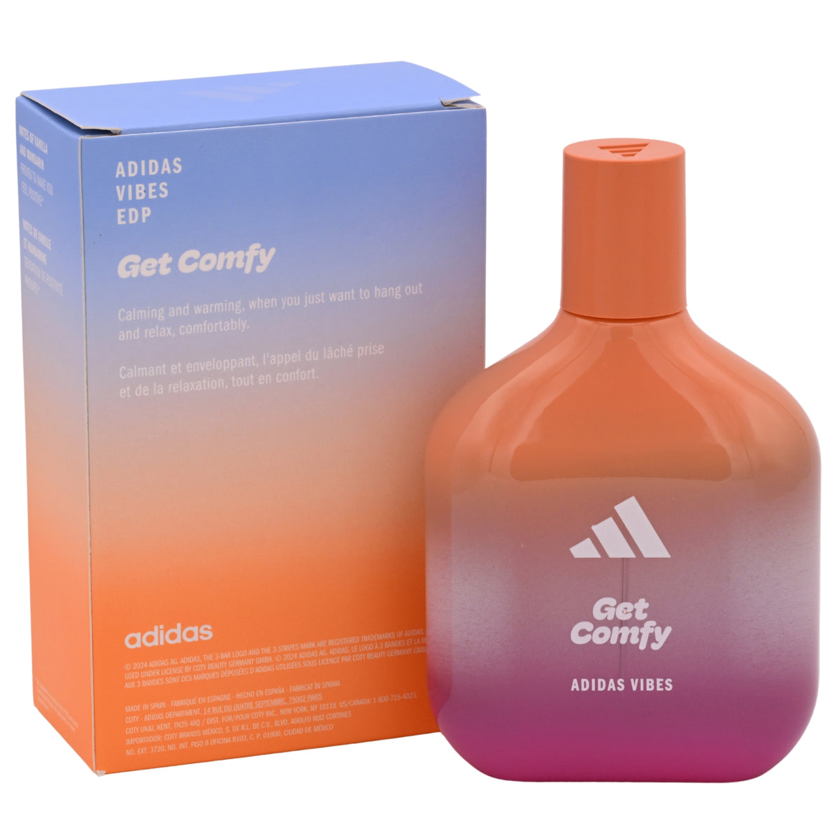 Adidas Vibes Get Comfy Eau de Parfum Spray for Men 3.3 oz (100 ml) - New Retail Box 3616305447166
