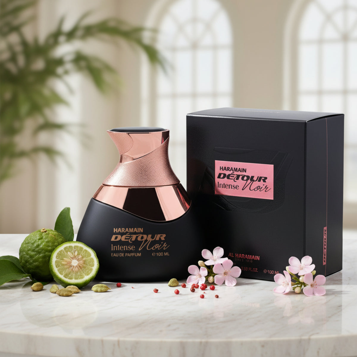 Al Haramain Detour Noir Intense Eau de Parfum Spray Unisex 3.4 oz (100 ml) New in Box 6291106813838