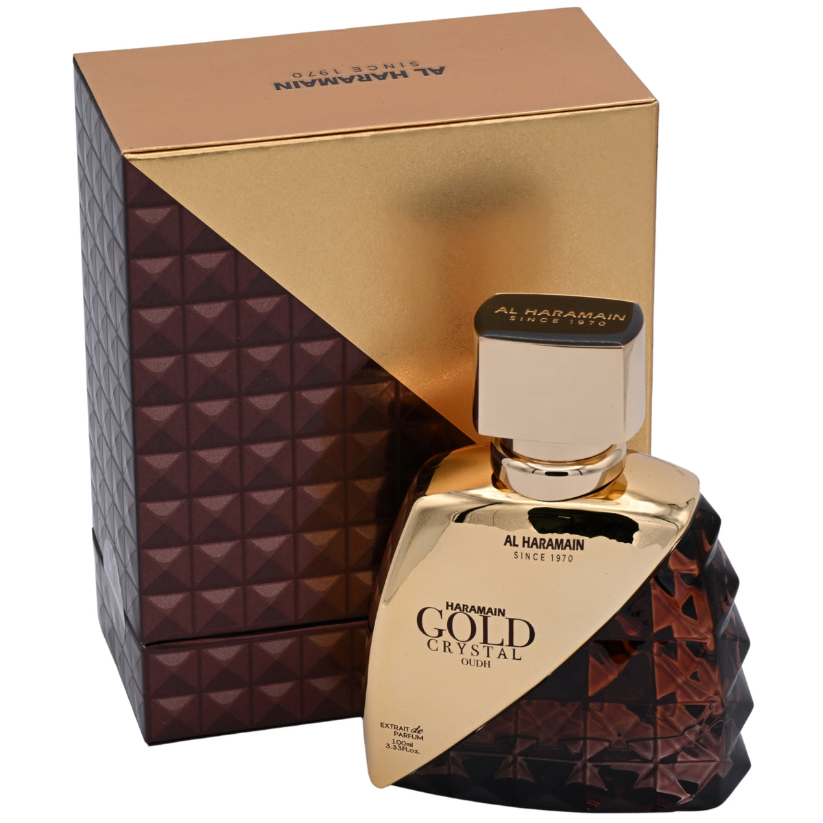 Al Haramain Gold Crystal Oudh Extrait de Parfum Spray Unisex 3.33 oz (100ml) New Retail Box 6291106813524
