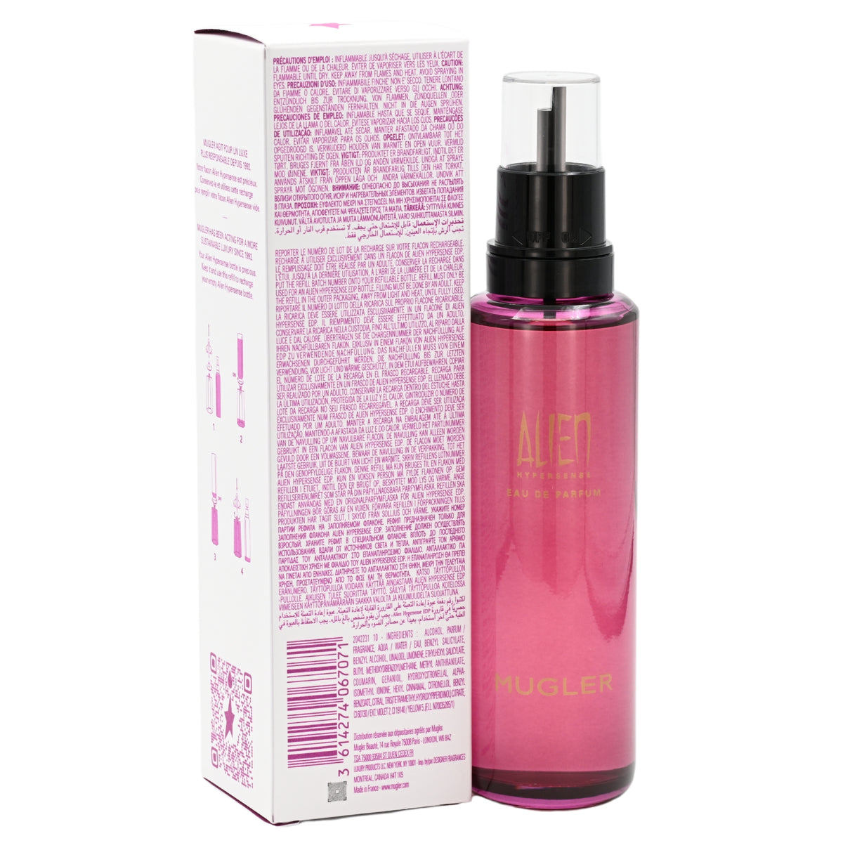 Alien Hypersense by Thierry Mugler refill for women EDP 3.3 / 3.4 oz New in Box 3614274067071