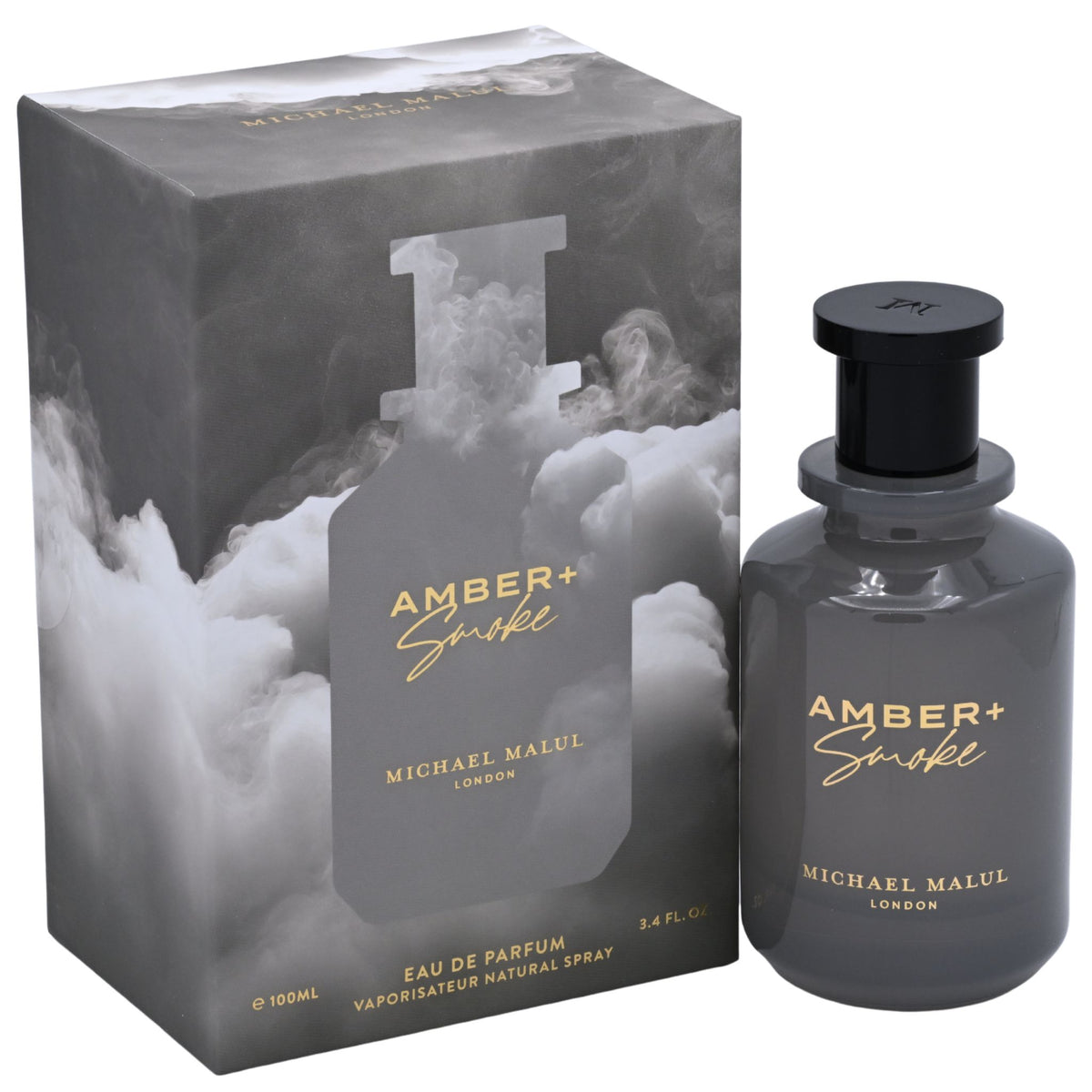 Amber + Smoke by Michael Malul for men EDP 3.3 / 3.4 oz New in Box 725765657022