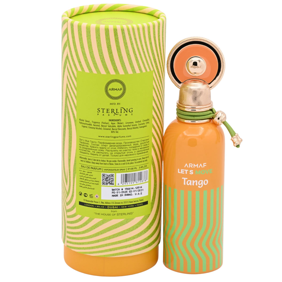 Armaf Let’s Move Tango Eau de Parfum Spray for Men 3.4 oz New Retail Box 6295199815878