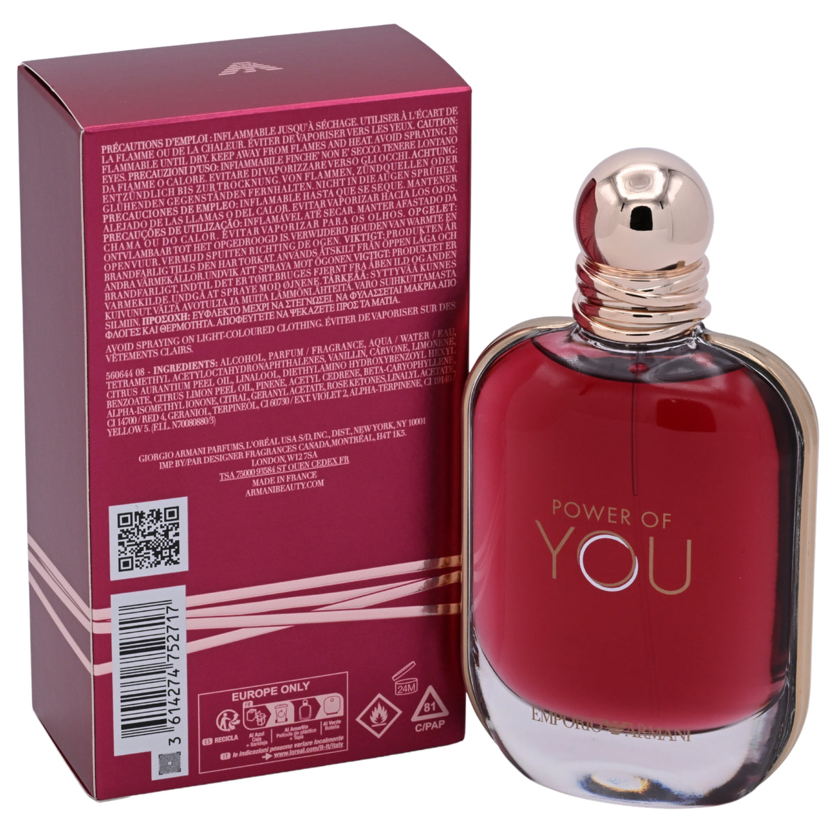 Armani Emporio Armani Power of You Eau de Parfum Spray for Women 3.0 oz / 90 ml 3614274752717