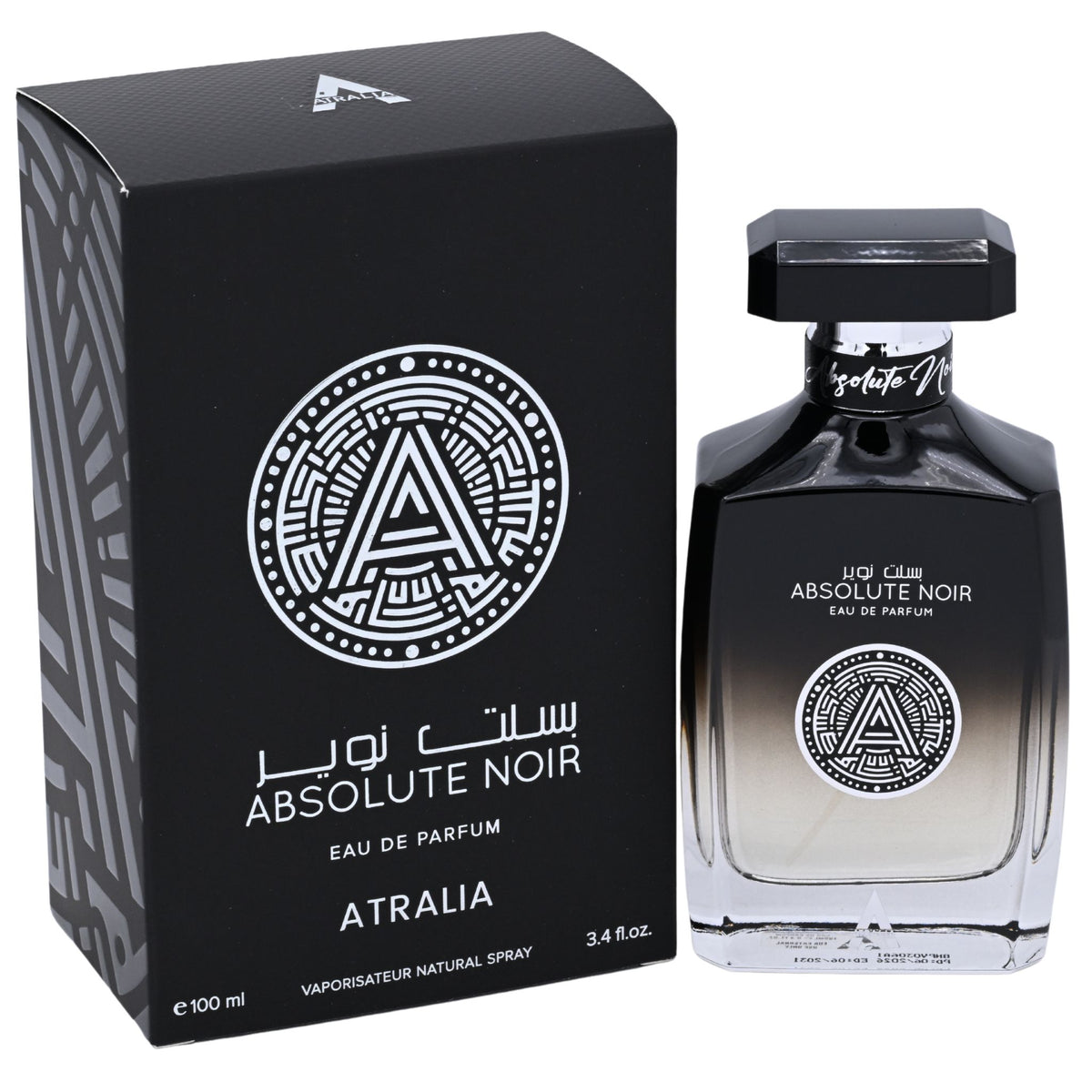 Atralia Absolute Noir Eau de Parfum (EDP) Spray for Men 3.4 oz / 100 ml 850051296309