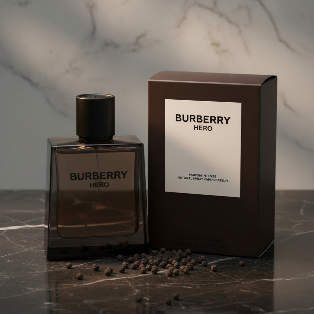 Burberry Hero Parfum Intense Spray for Men 3.3 oz (100 mL) Refillable - Burberry 3616305880604