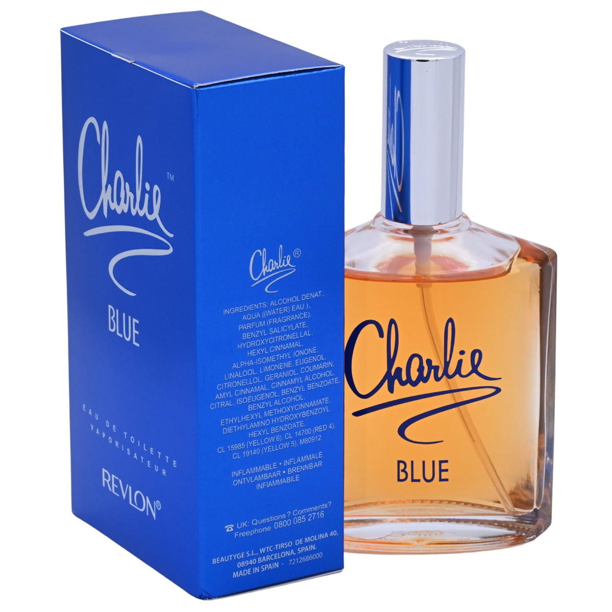 CHARLIE BLUE by REVLON Perfume for Women 3.4 oz 3.3 EDT New in Box 5000386004628