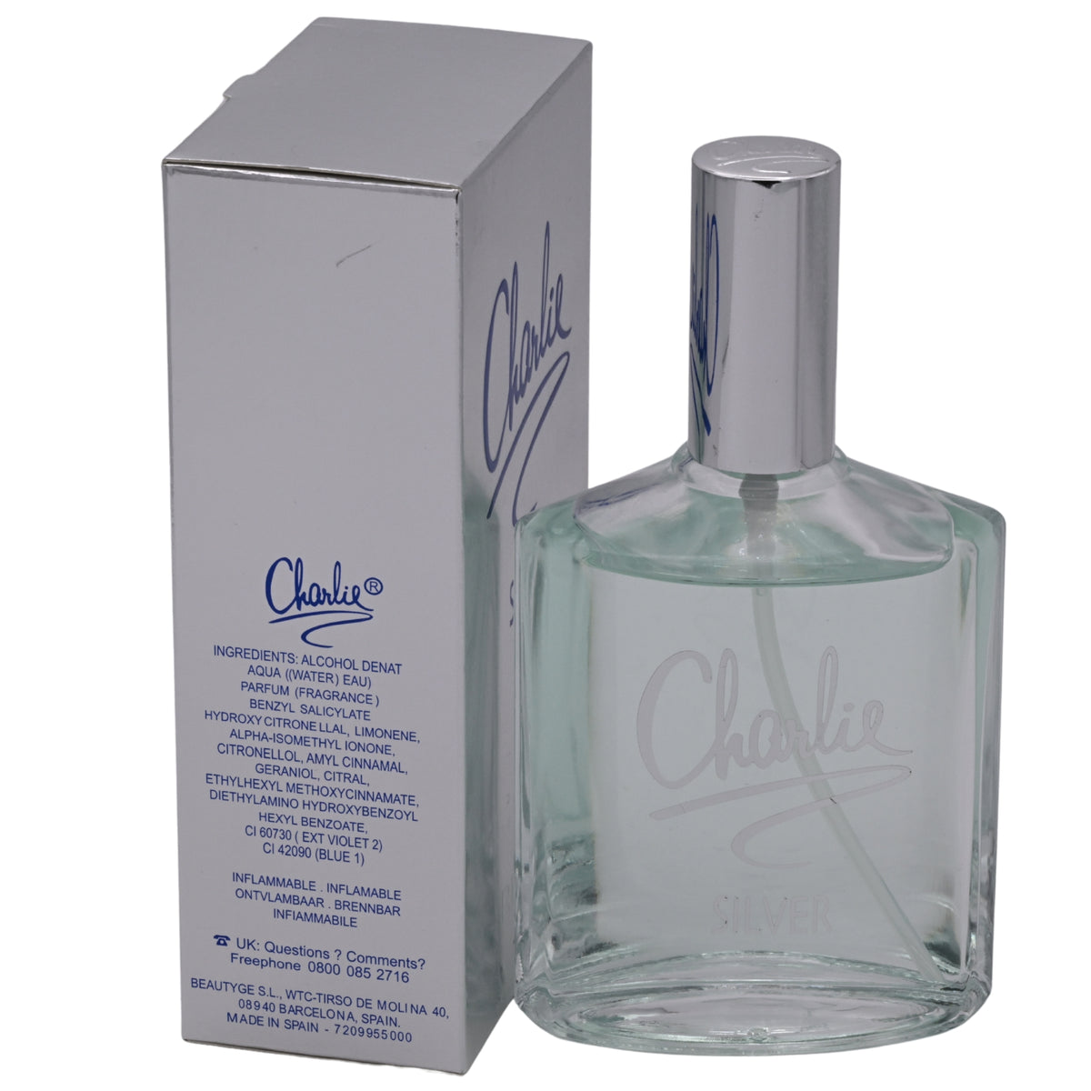 CHARLIE SILVER by Revlon Perfume 3.4 / 3.3 oz EDT For Women New in Box 5000386147745