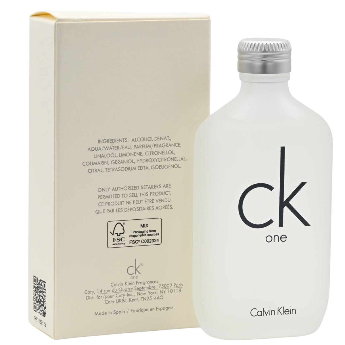 Ck One by Calvin Klein Cologne Perfume Unisex 3.4 oz 3.3 EDT New in Box 3607343811835
