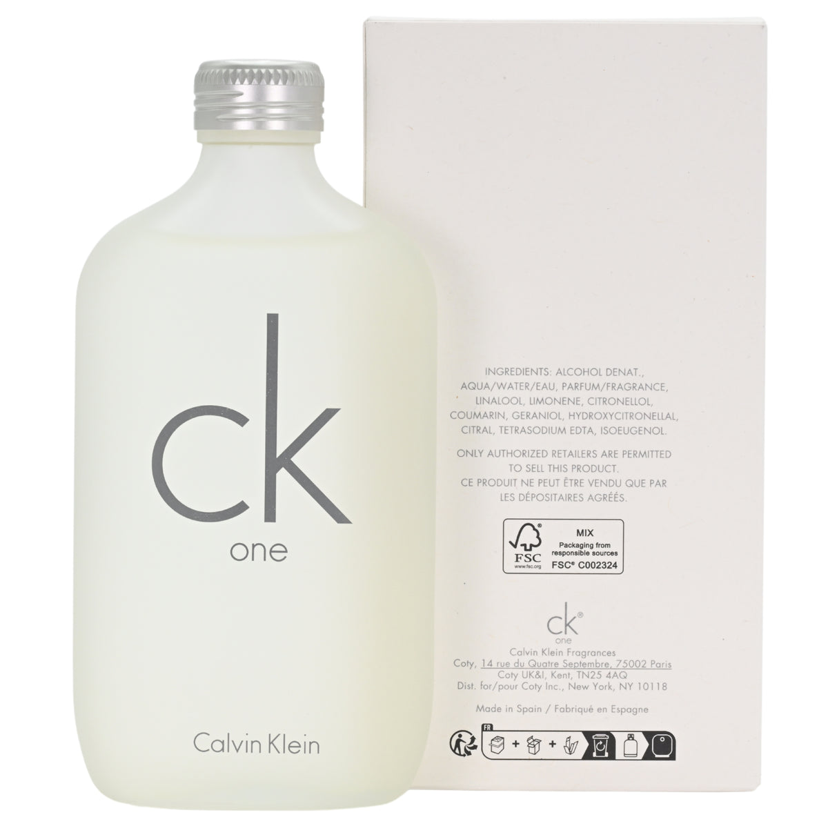 CK ONE by Calvin Klein Perfume for Unisex EDT 6.7 / 6.8 oz New in Box 088300107438
