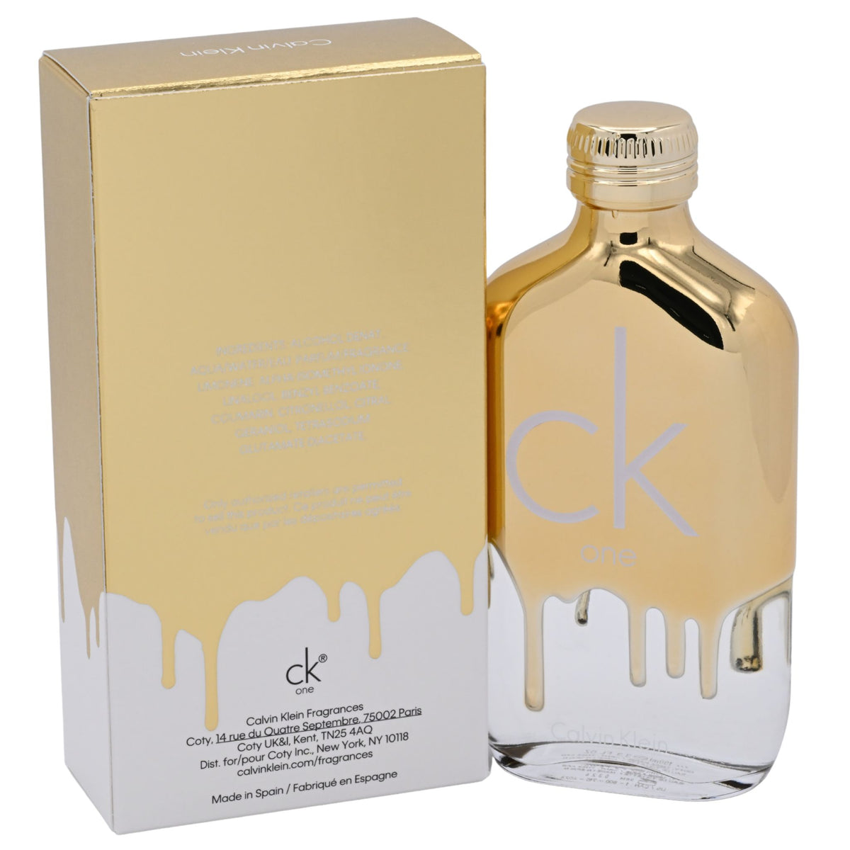 Ck one Gold by  Calvin Klein for unisex EDT 3.3 / 3.4 oz New in Box 3614221537763