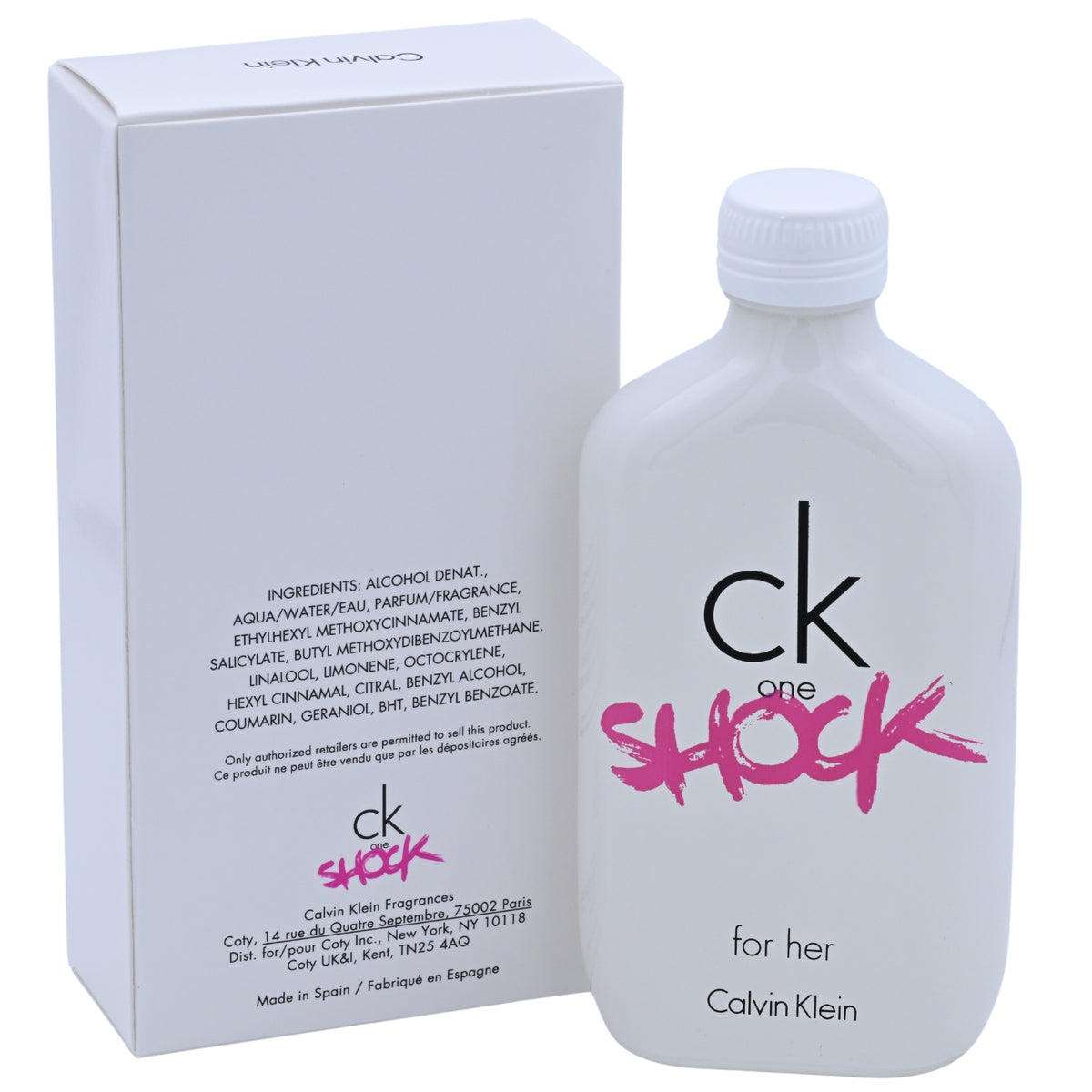 CK One Shock by Calvin Klein 3.3 / 3.4 oz EDT For Women NEW in BOX 3607342402065