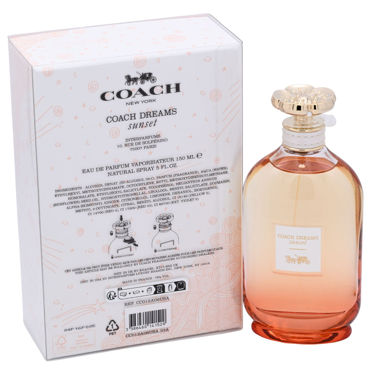 Coach Dreams Sunset Eau de Parfum Spray for Women 5.0 oz (150 ml) 3386460141529
