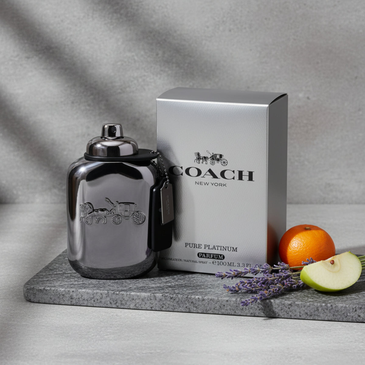 Coach Pure Platinum Parfum Spray for Men 3.3 fl oz (100 ml) New in Box 3386460171083