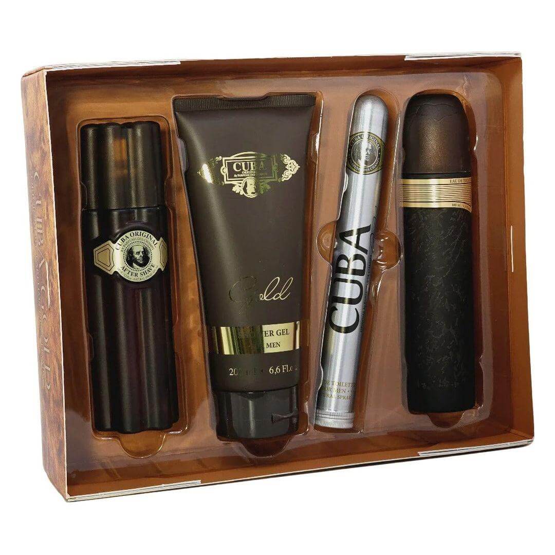Cuba Gold by Cuba cologne for men 4 pcs gift set New in Box 5425017736097