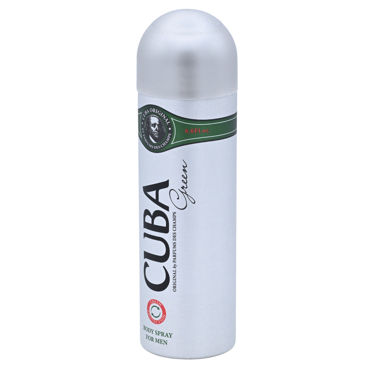 Cuba Green Deodorant Body Spray for Men 6.7 oz (200 ml) by Cuba 5425017736790