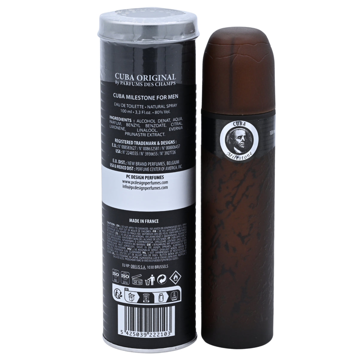 Cuba Milestone Eau de Toilette (EDT) Spray for Men 3.3 oz (New in Can) 5425039222103