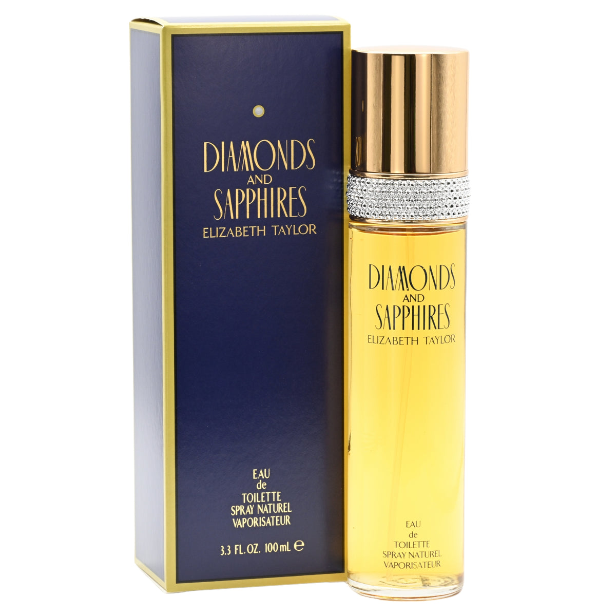 DIAMONDS AND SAPPHIRES by ELIZABETH TAYLOR 3.3 oz / 3.4 oz edt NEW in Box 719346450409