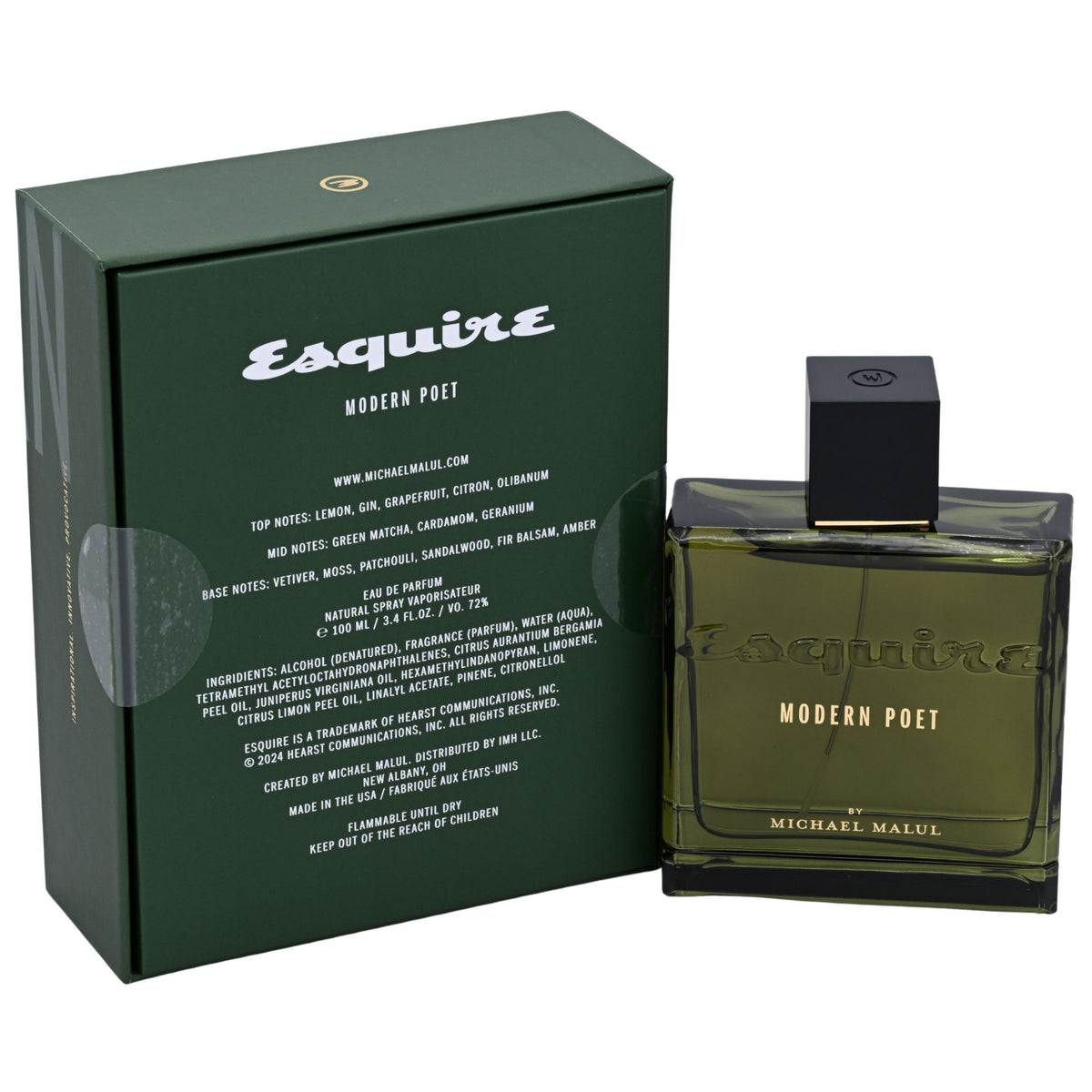 Esquire Modern Poet by Michael Malul for men EDP 3.3  / 3.4 oz New in Box 710497541084