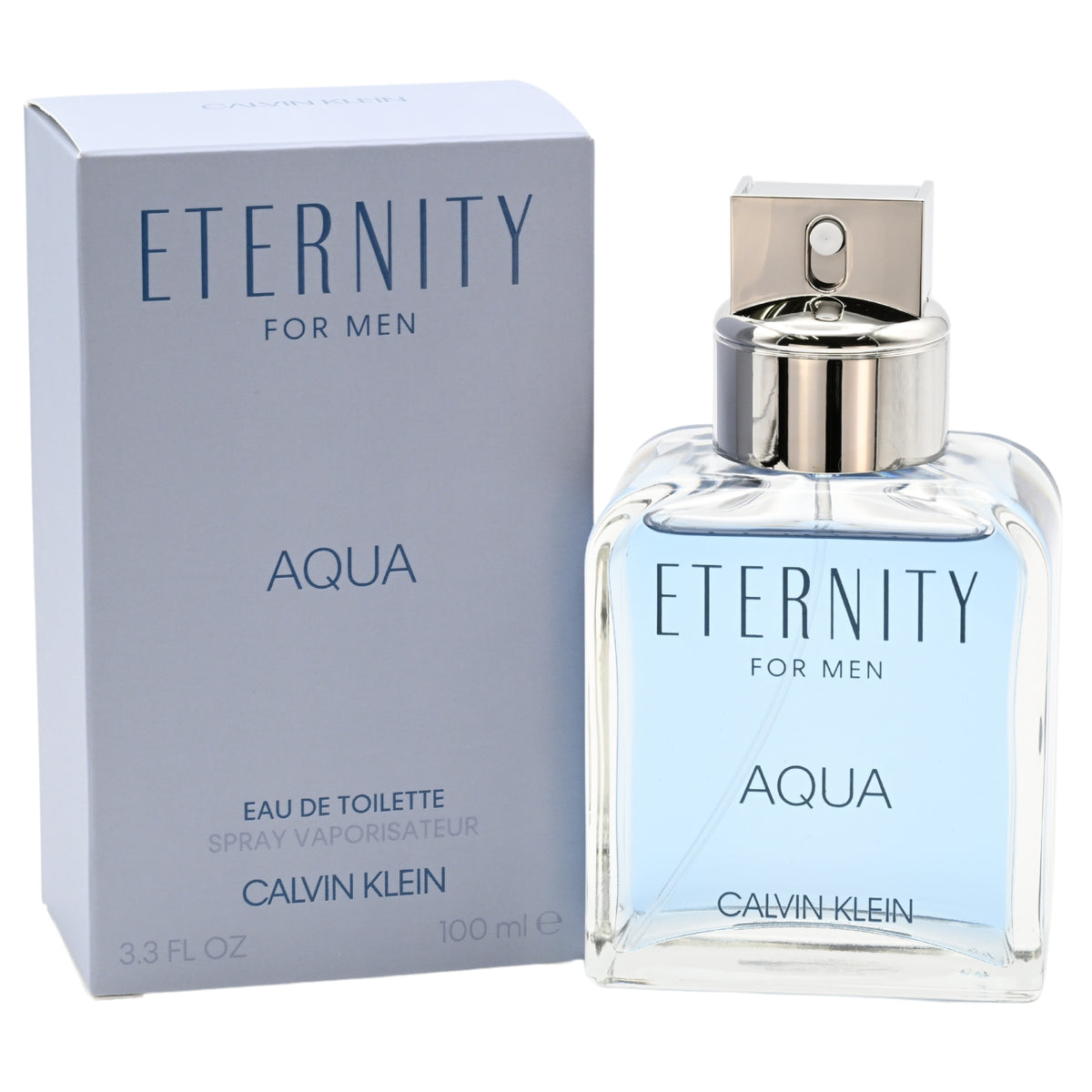 ETERNITY AQUA by Calvin Klein Cologne for Men EDT 3.3 / 3.4 oz New In Box 3607342107977