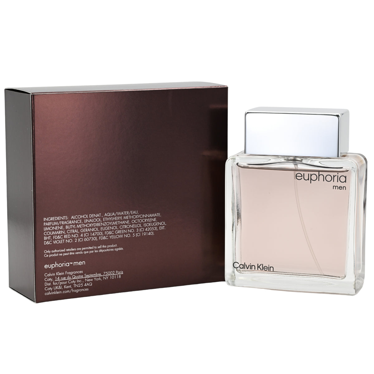 EUPHORIA MEN Calvin Klein 3.3 / 3.4 oz EDT Cologne for Men NEW IN BOX 088300178278