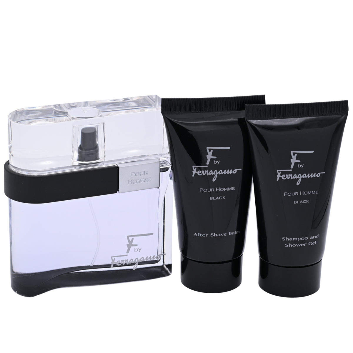 F Black by Salvatore Ferragamo for men 3 pcs gift set New in Box 8052464894680