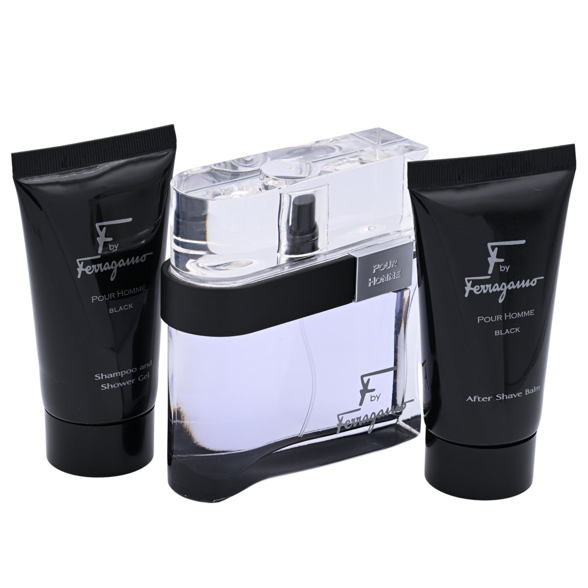 F Black by Salvatore Ferragamo for men 3 pcs gift set New in Box 8052464894680