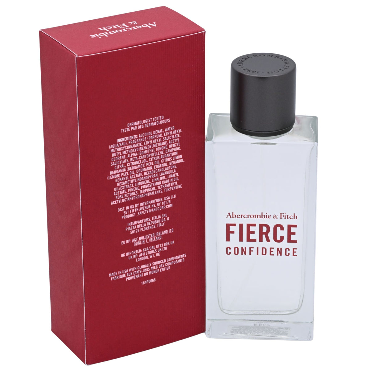 Fierce Confidence by Abercrombie & Fitch for men EDC 3.3 / 3.4 oz New in Box 085715170439