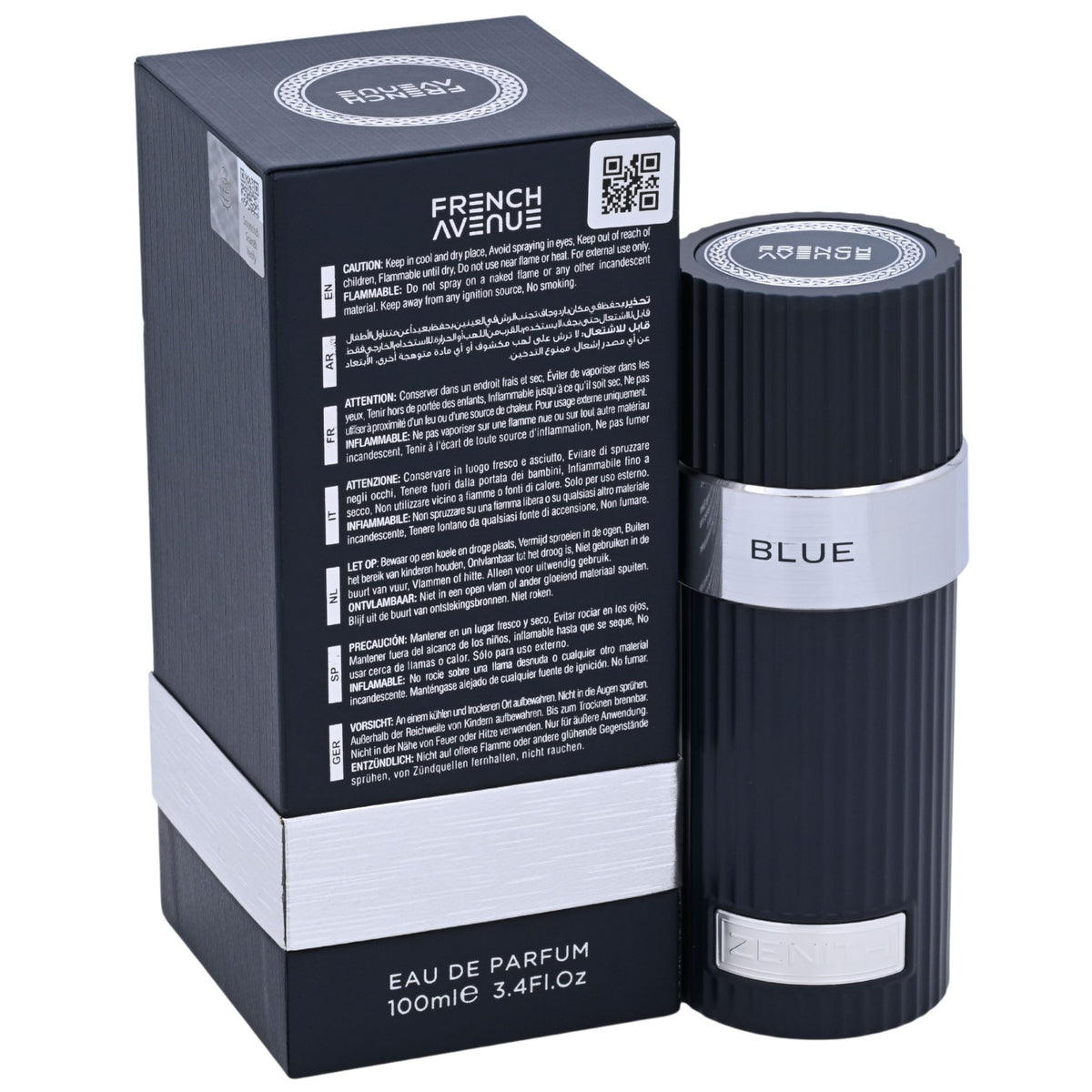 French Avenue Zenith Blue Eau de Parfum Spray for Men 3.4 oz New Retail Box 6290360378930