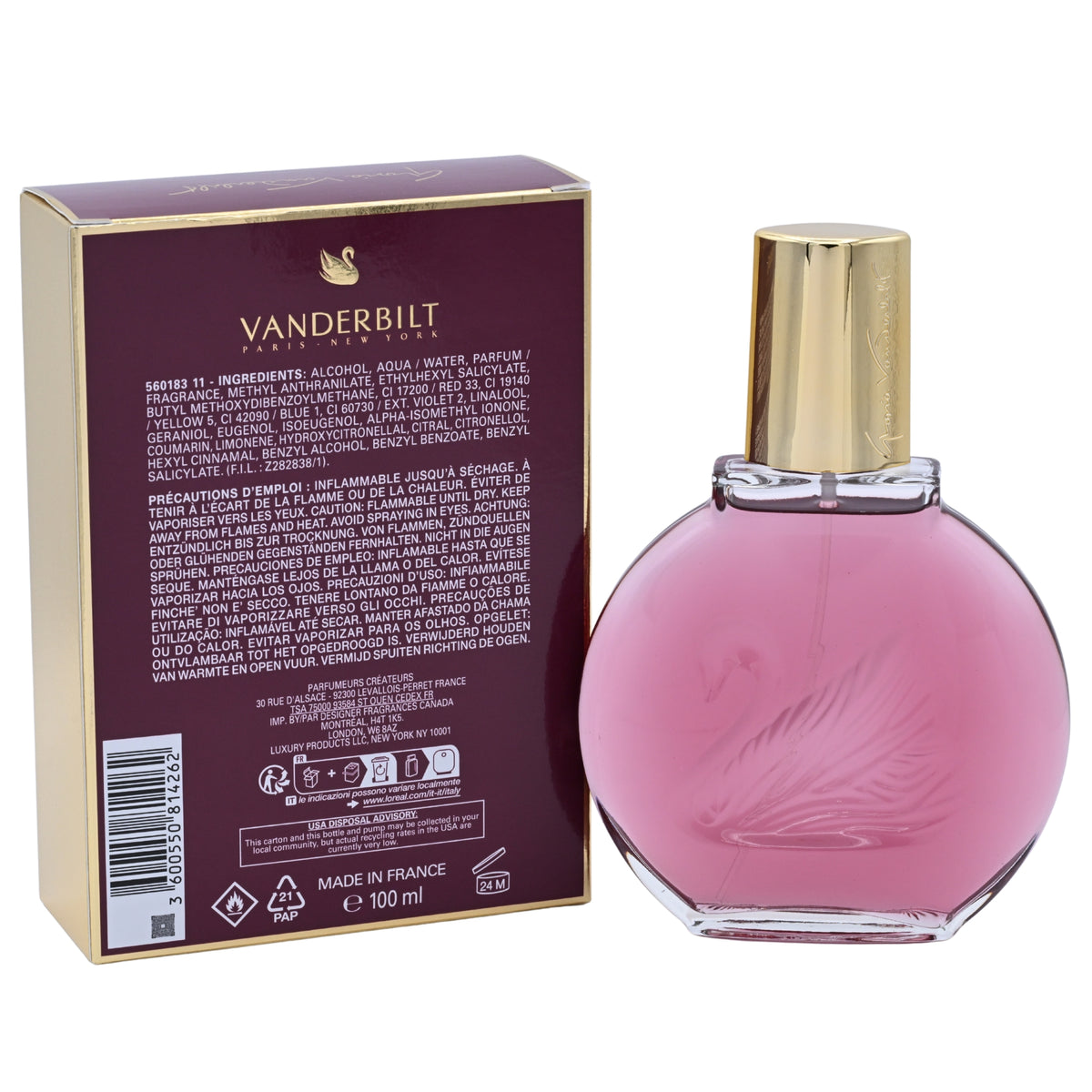 Gloria Vanderbilt Minuit A New York EDP Spray Women 3.38 oz 100ml New Box 3600550814262